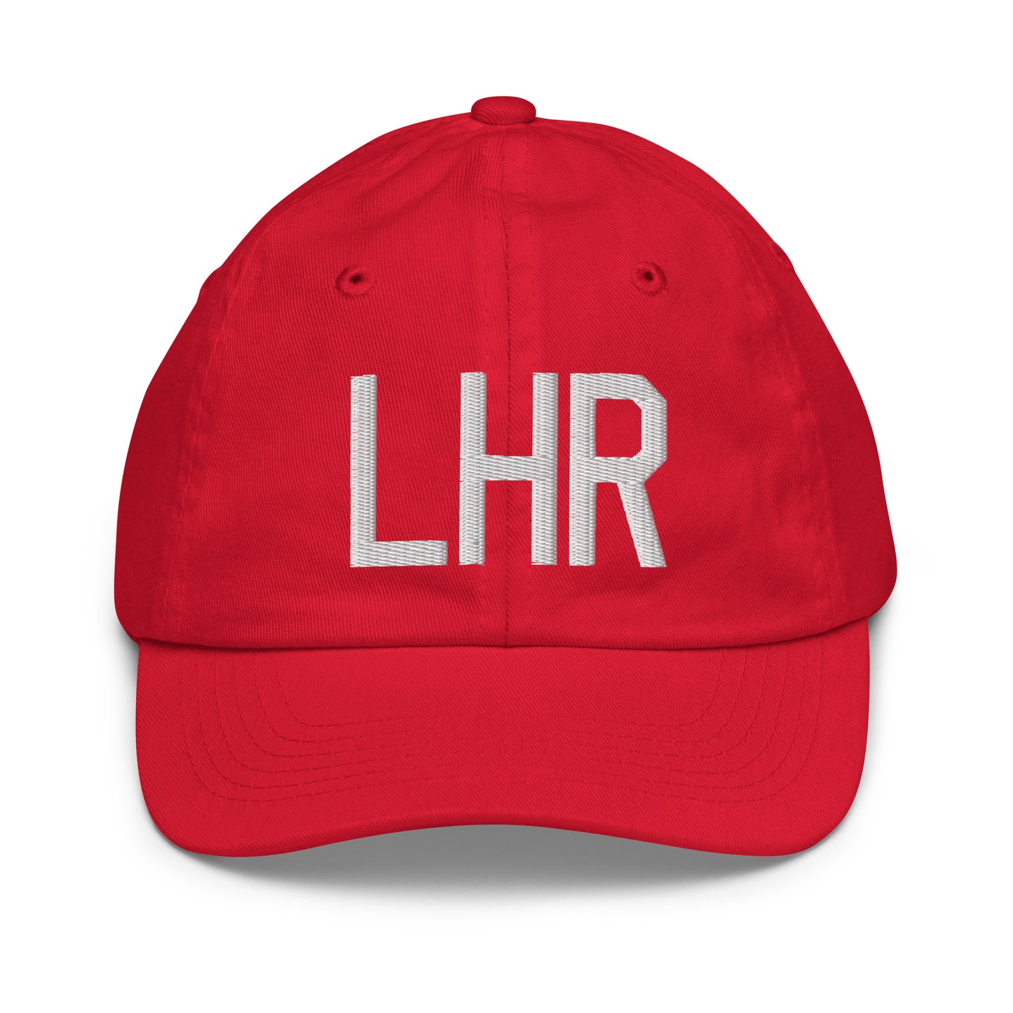 LHR London Kid's Baseball Cap • Air Force Lettering in White • YHM Designs - Image 17