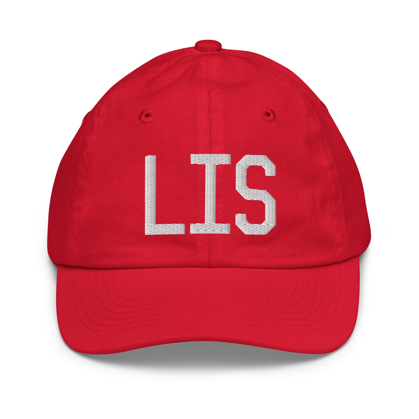Airport Code Kid's Baseball Cap - White • LIS Lisbon • YHM Designs - Image 17