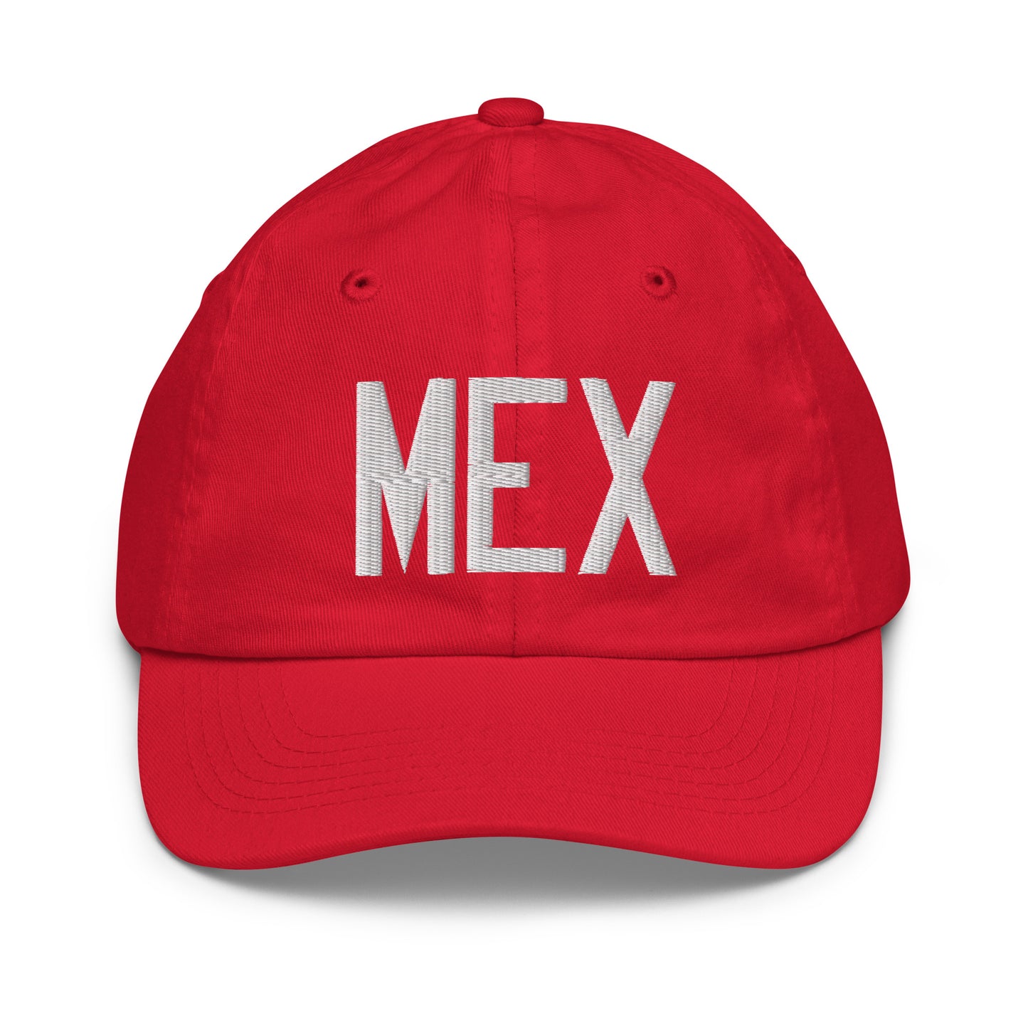Airport Code Kid's Baseball Cap - White • MEX Mexico City • YHM Designs - Image 17
