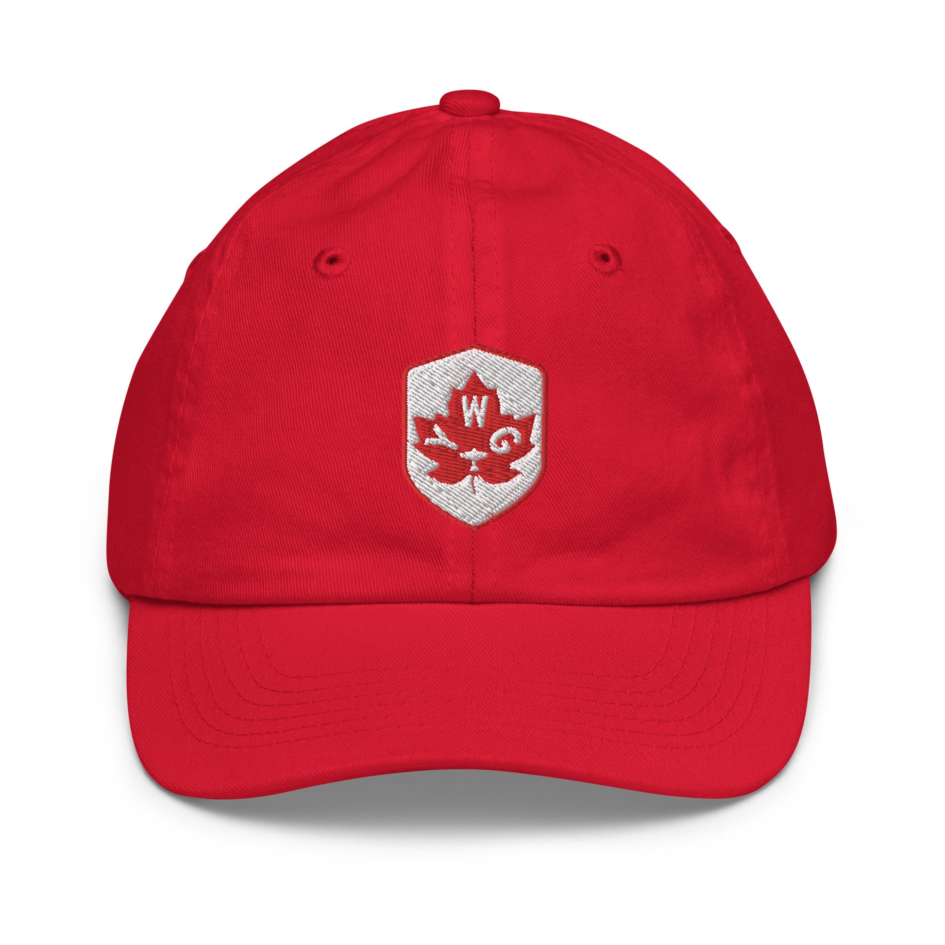 Maple Leaf Kid's Cap - Red/White • YWG Winnipeg • YHM Designs - Image 16