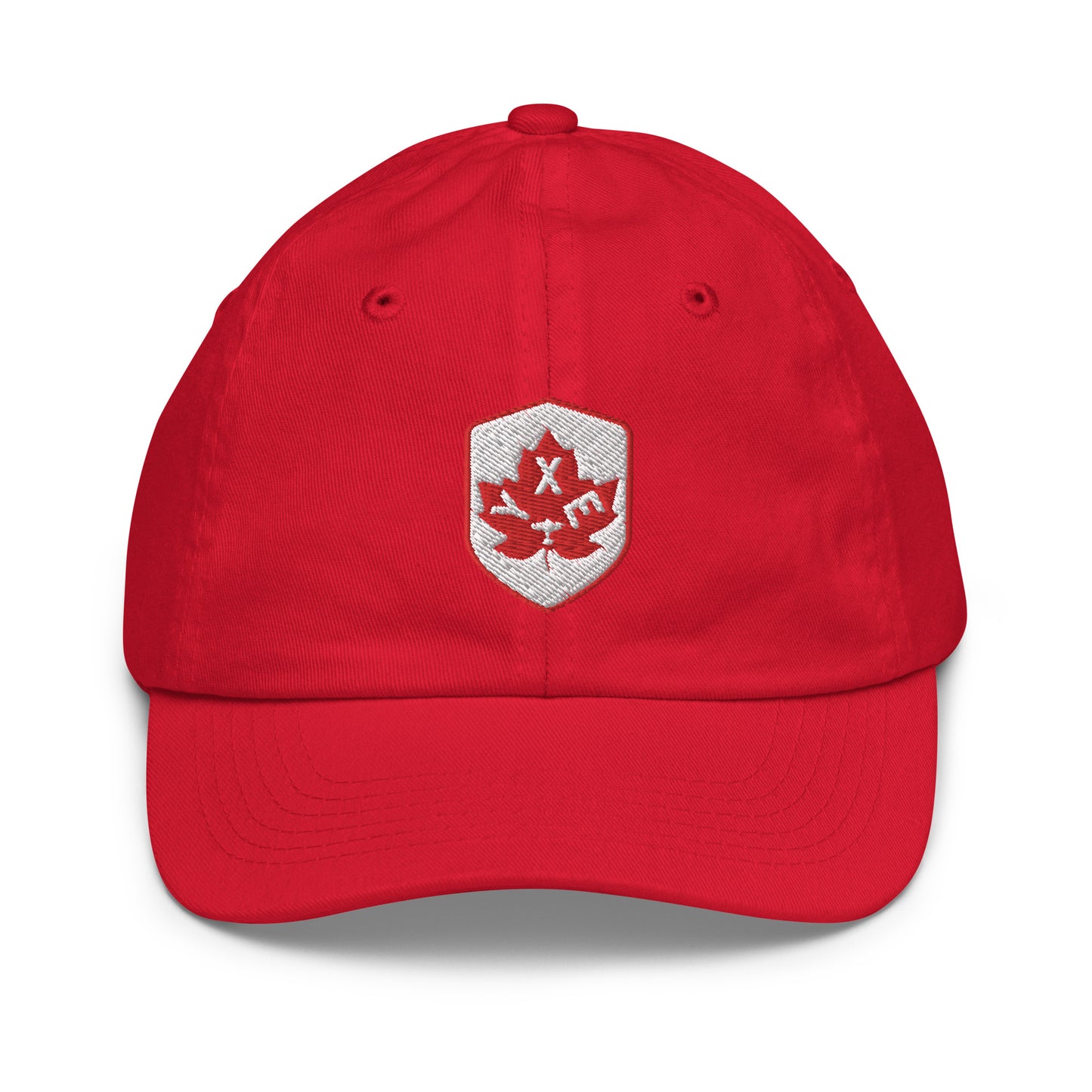 Maple Leaf Kid's Cap - Red/White • YXE Saskatoon • YHM Designs - Image 16