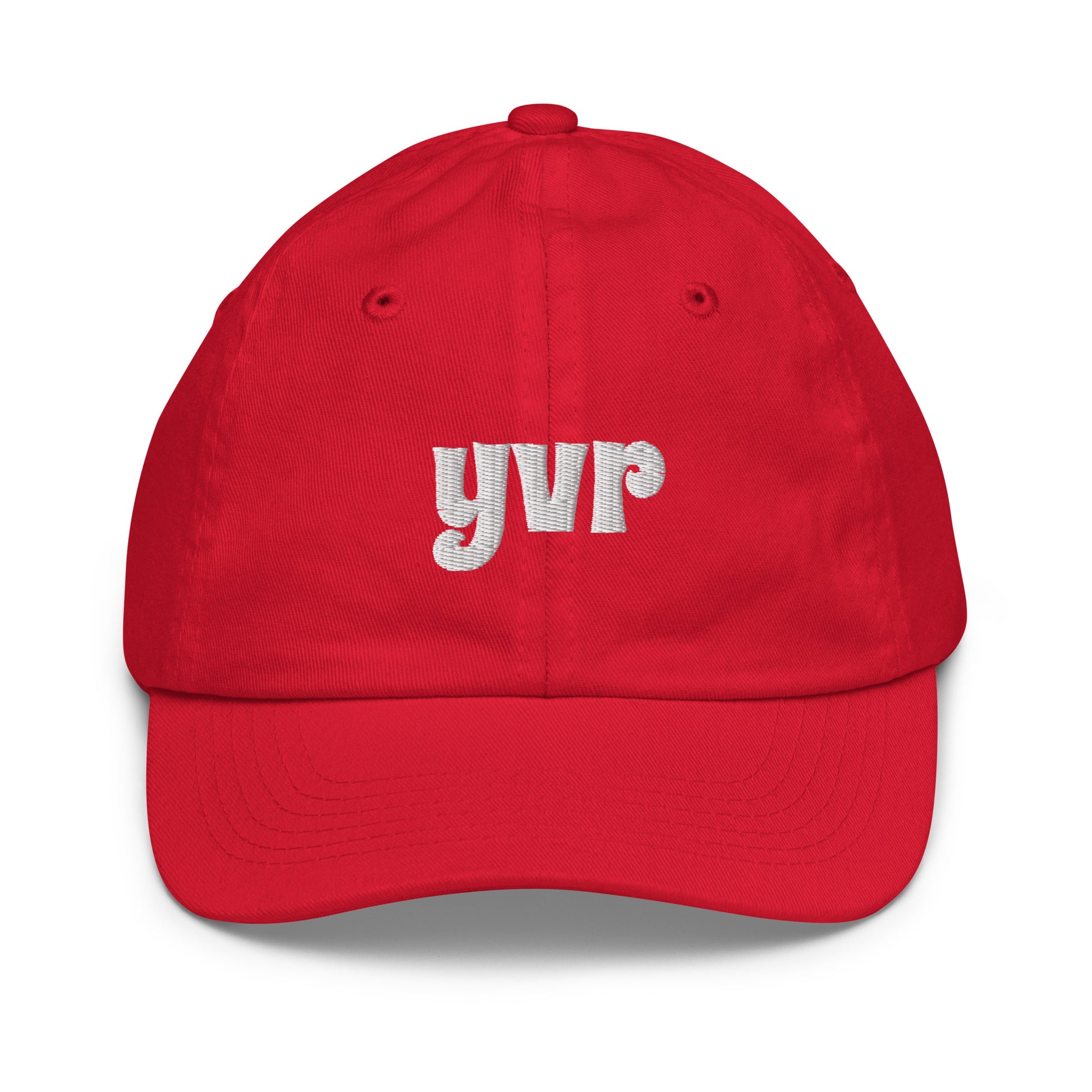 Groovy Kid's Baseball Cap - White • YVR Vancouver • YHM Designs - Image 13
