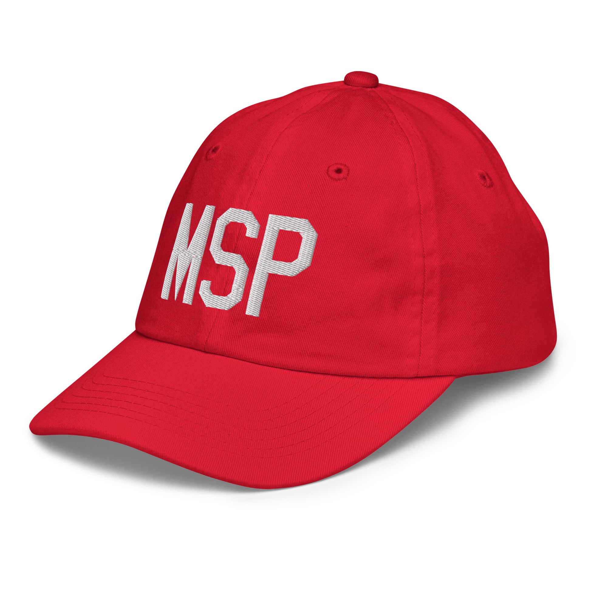 Airport Code Kid's Baseball Cap - White • MSP Minneapolis • YHM Designs - Image 19