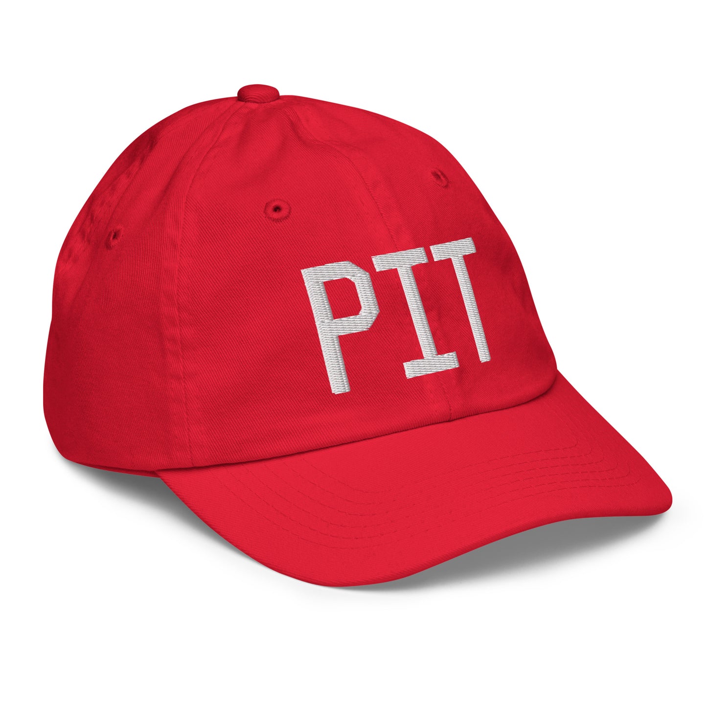 Airport Code Kid's Baseball Cap - White • PIT Pittsburgh • YHM Designs - Image 18