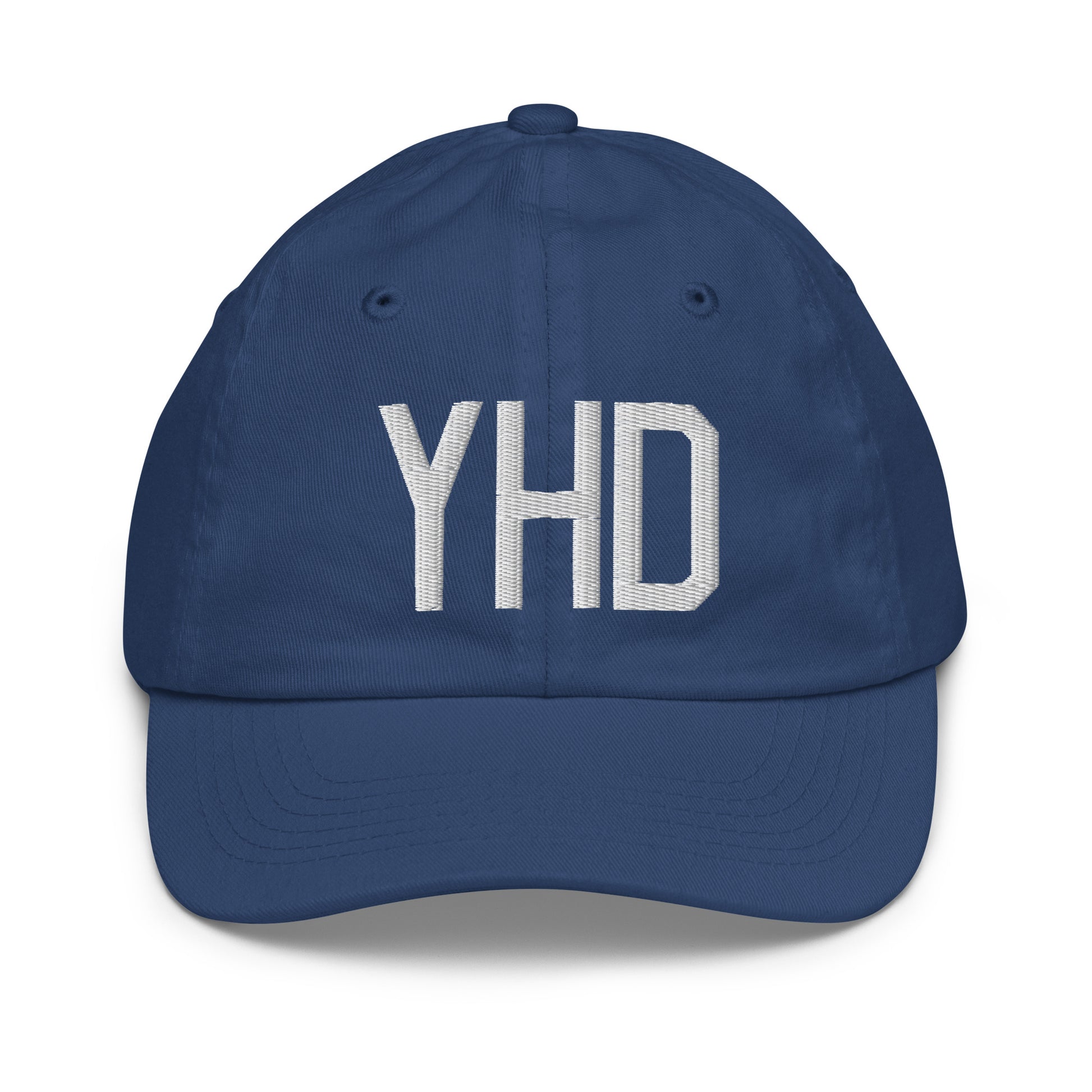 Airport Code Kid's Baseball Cap - White • YHD Dryden • YHM Designs - Image 20
