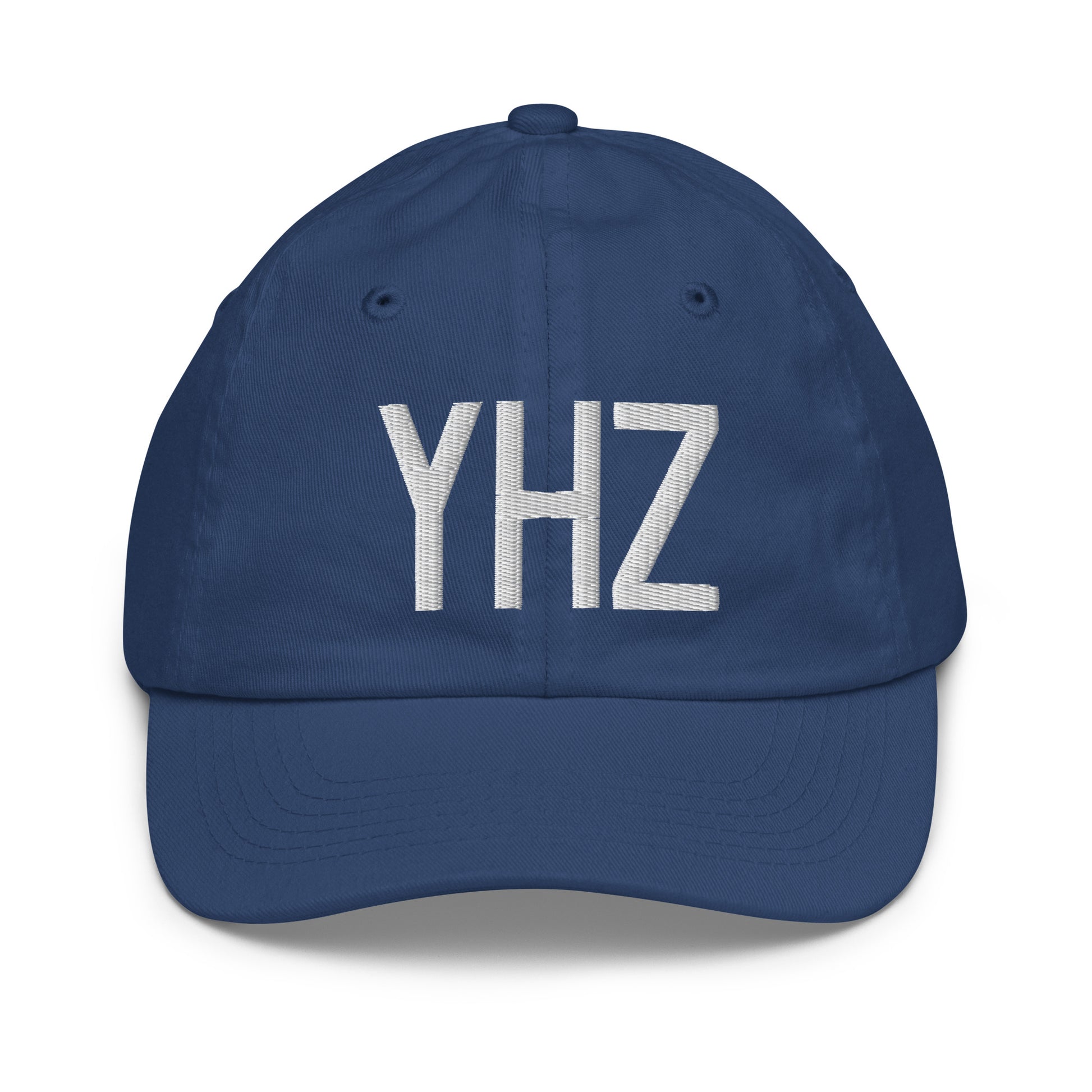 Airport Code Kid's Baseball Cap - White • YHZ Halifax • YHM Designs - Image 20