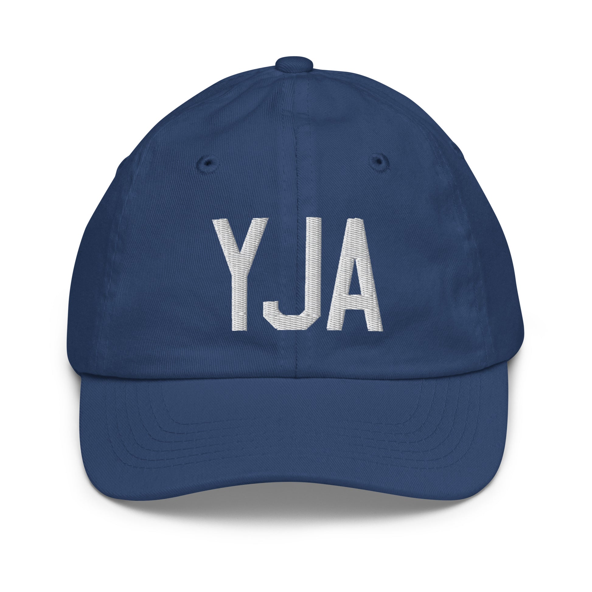 Airport Code Kid's Baseball Cap - White • YJA Jasper • YHM Designs - Image 20