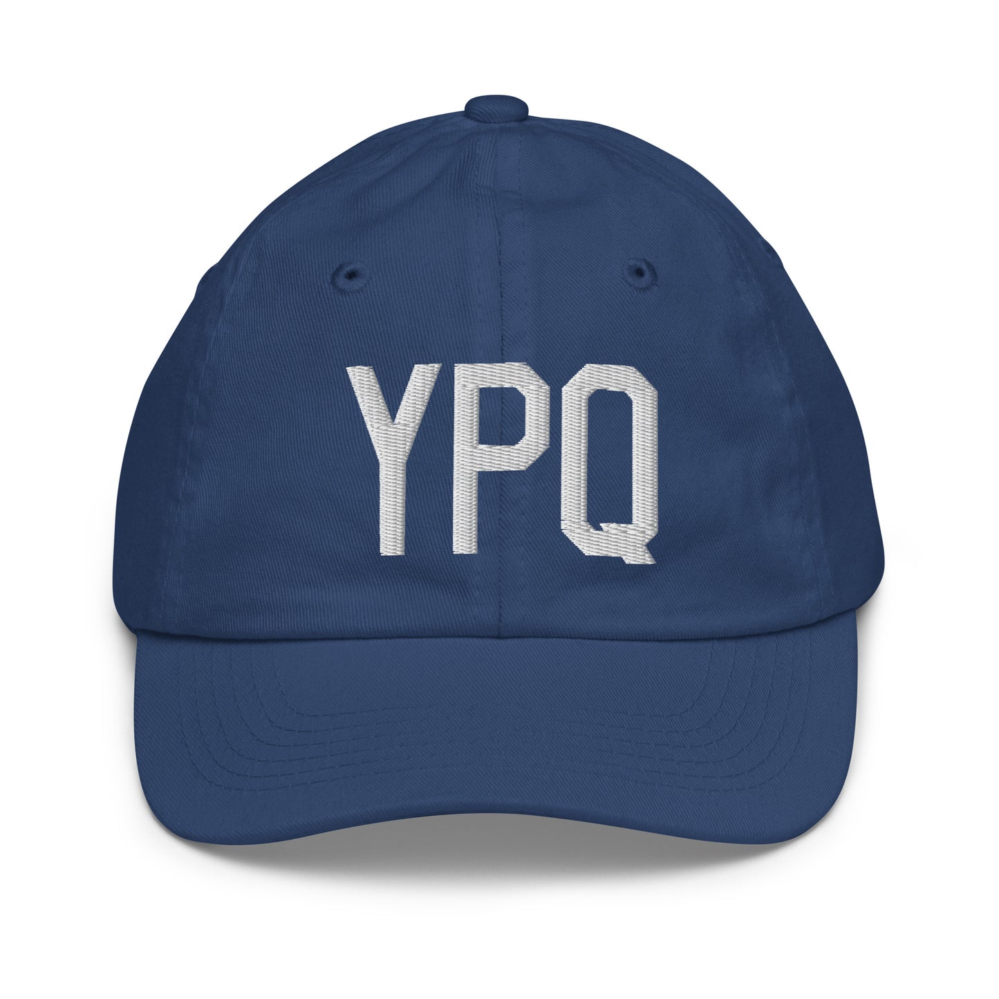 Airport Code Kid's Baseball Cap - White • YPQ Peterborough • YHM Designs - Image 20