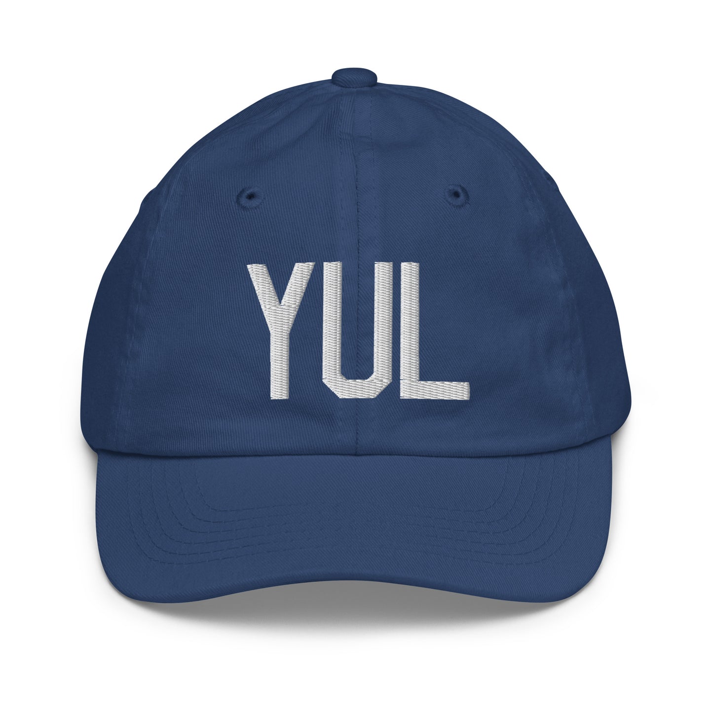 Airport Code Kid's Baseball Cap - White • YUL Montreal • YHM Designs - Image 20