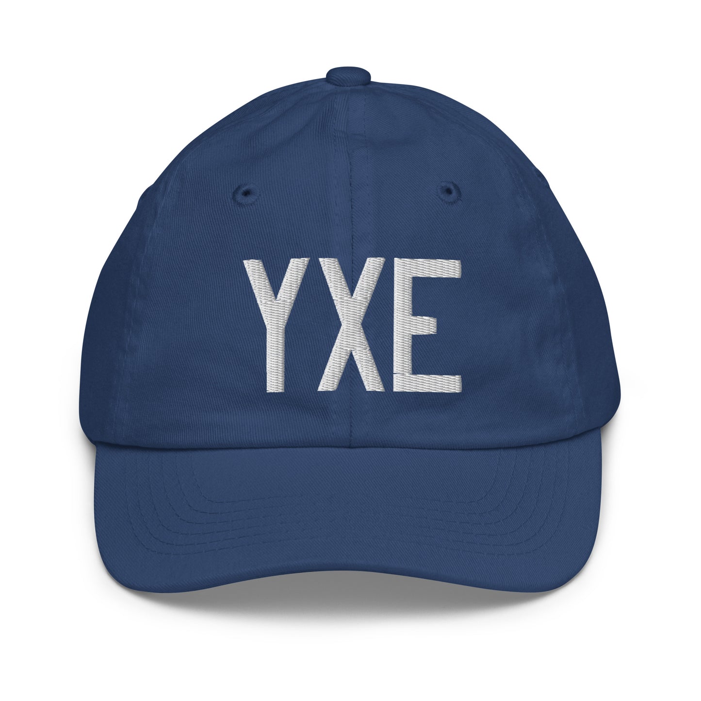 Airport Code Kid's Baseball Cap - White • YXE Saskatoon • YHM Designs - Image 20