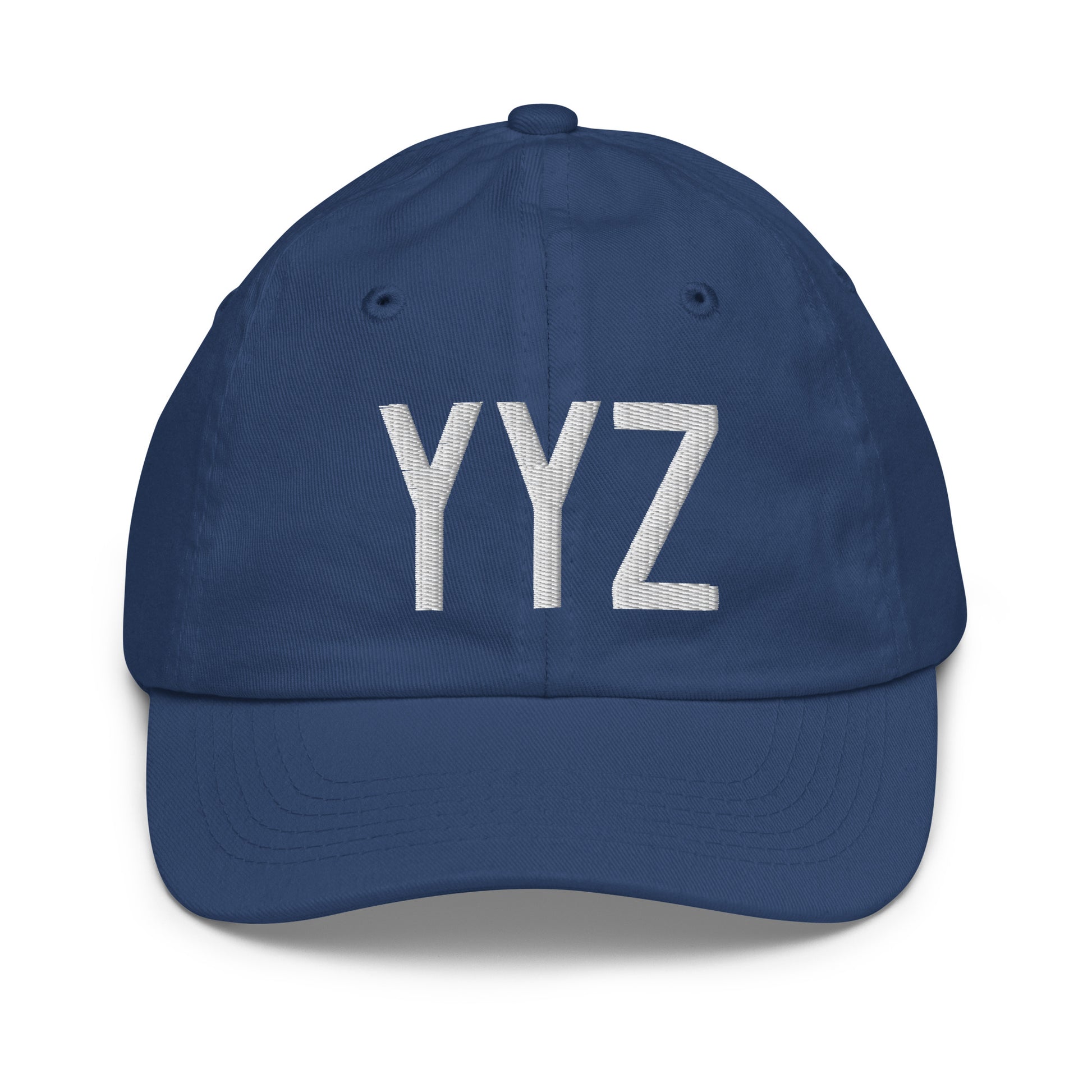 Airport Code Kid's Baseball Cap - White • YYZ Toronto • YHM Designs - Image 20