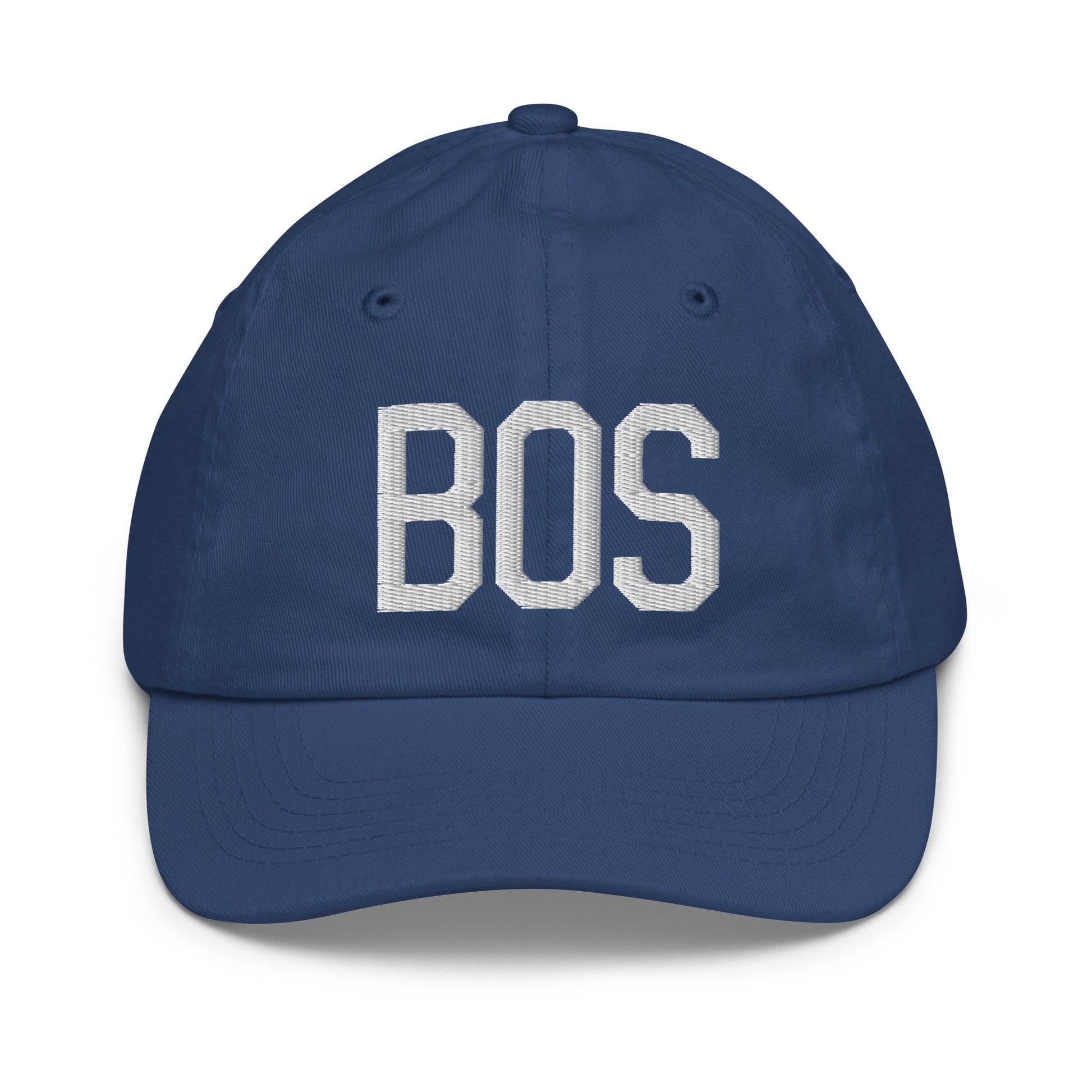 Airport Code Kid's Baseball Cap - White • BOS Boston • YHM Designs - Image 20