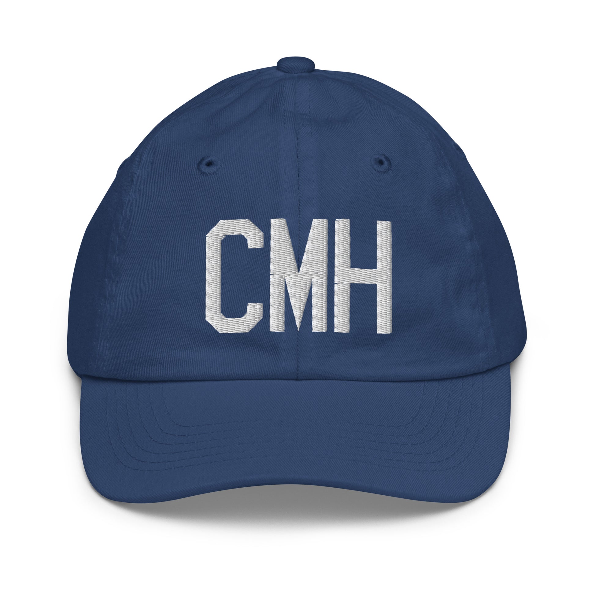 Airport Code Kid's Baseball Cap - White • CMH Columbus • YHM Designs - Image 20