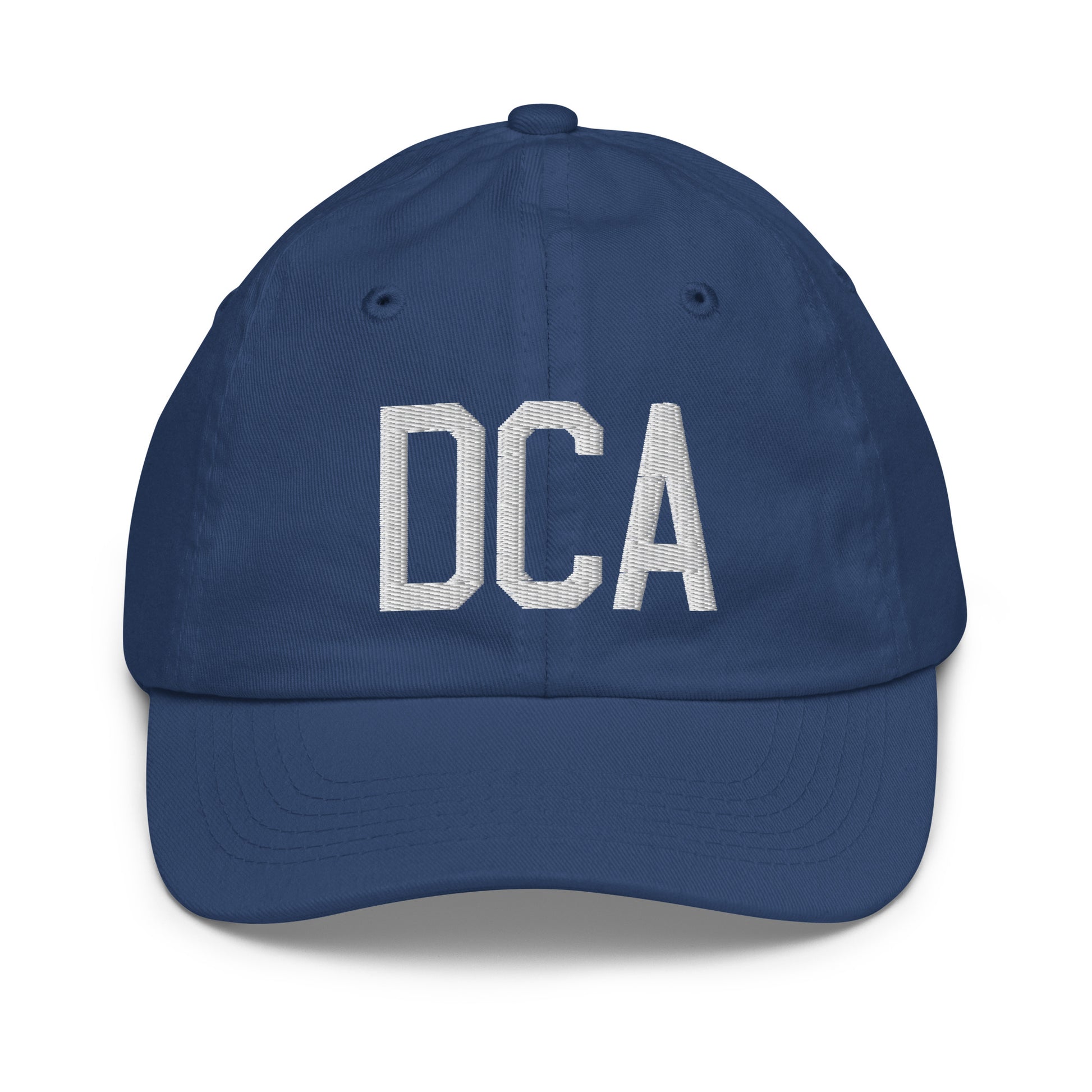 Airport Code Kid's Baseball Cap - White • DCA Washington • YHM Designs - Image 20