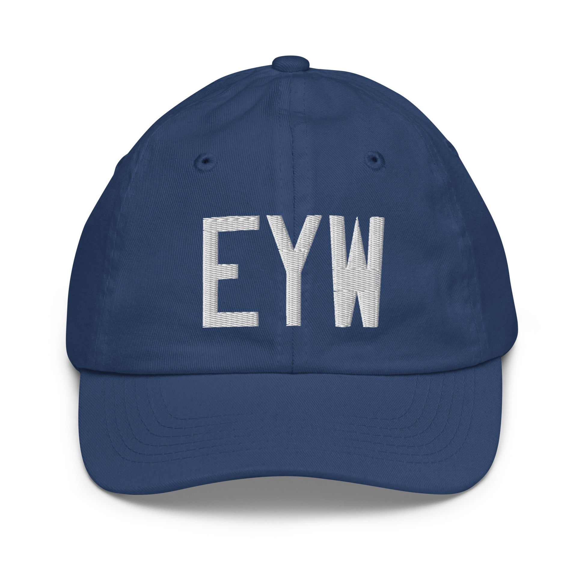 Airport Code Kid's Baseball Cap - White • EYW Key West • YHM Designs - Image 20