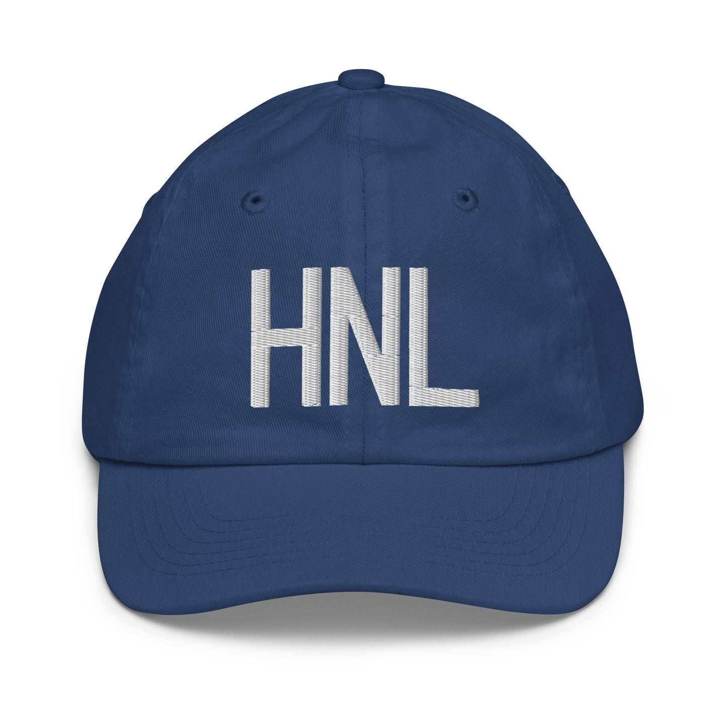 Airport Code Kid's Baseball Cap - White • HNL Honolulu • YHM Designs - Image 20