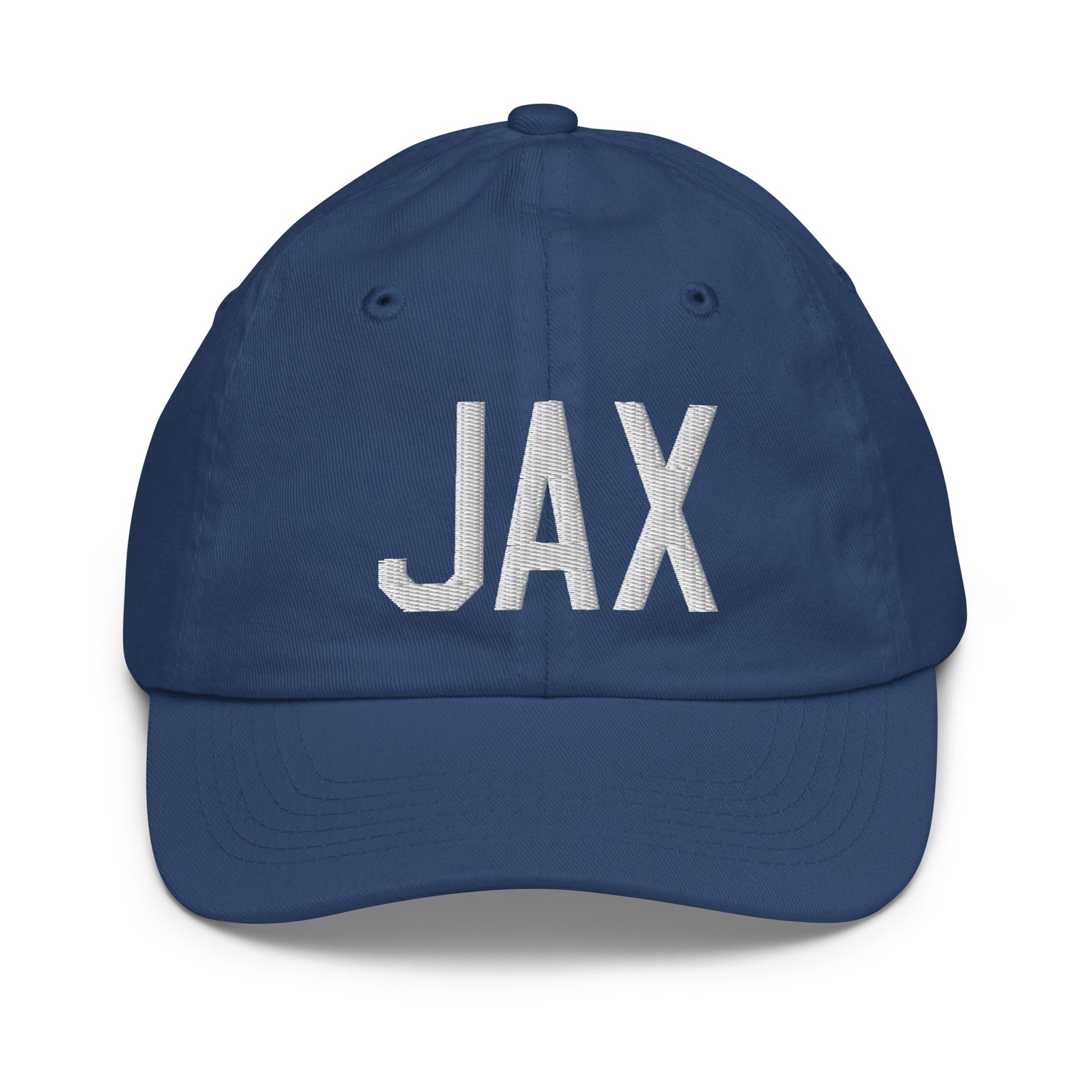 Airport Code Kid's Baseball Cap - White • JAX Jacksonville • YHM Designs - Image 20