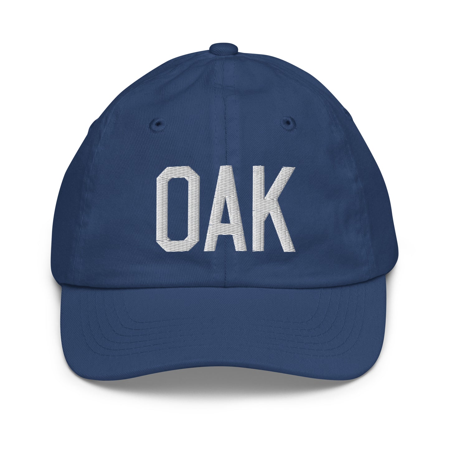 Airport Code Kid's Baseball Cap - White • OAK Oakland • YHM Designs - Image 20