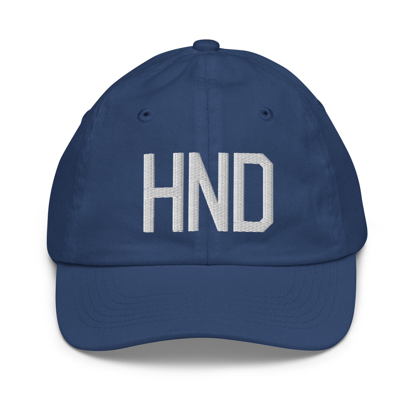 Airport Code Kid's Baseball Cap - White • HND Tokyo • YHM Designs - Image 20