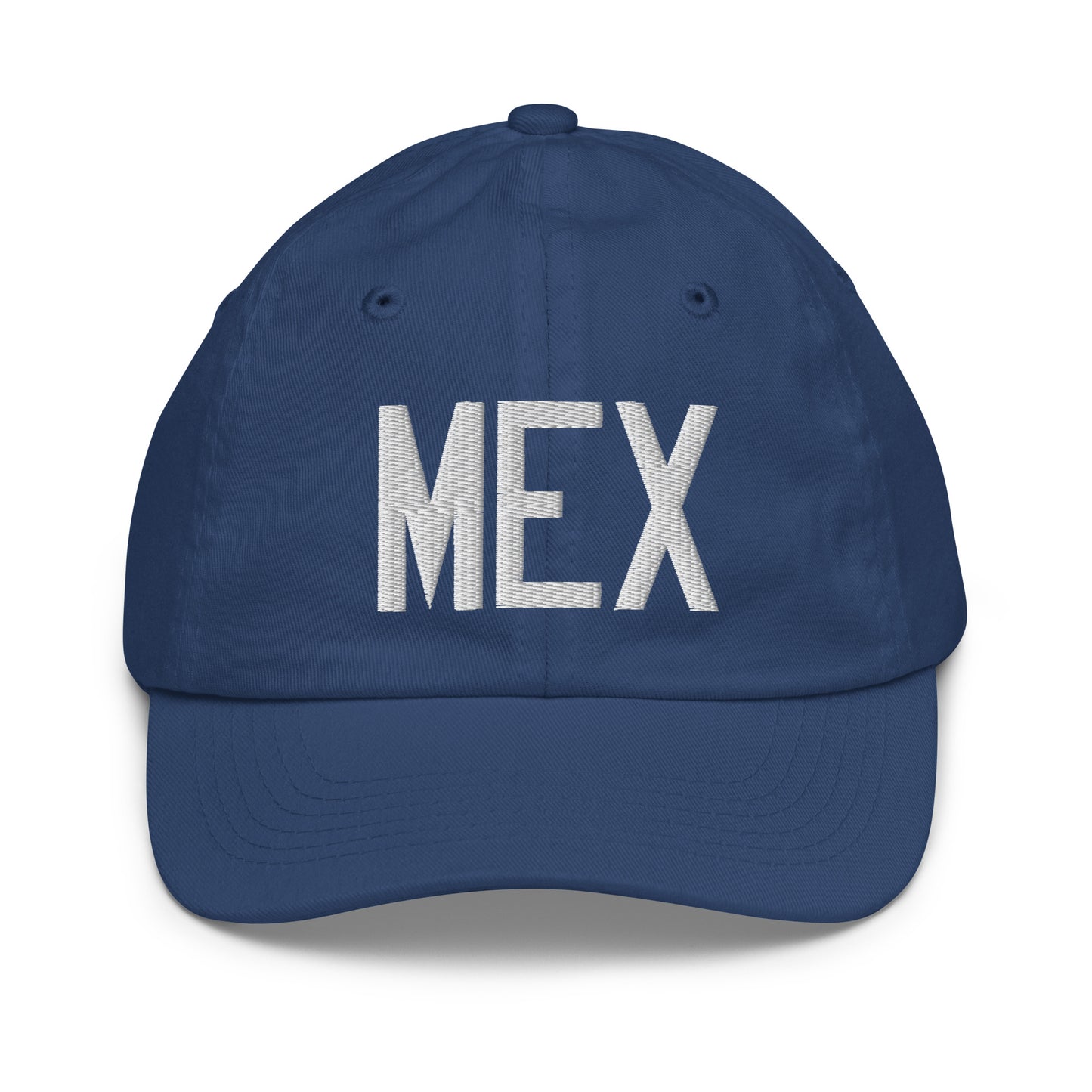 Airport Code Kid's Baseball Cap - White • MEX Mexico City • YHM Designs - Image 20