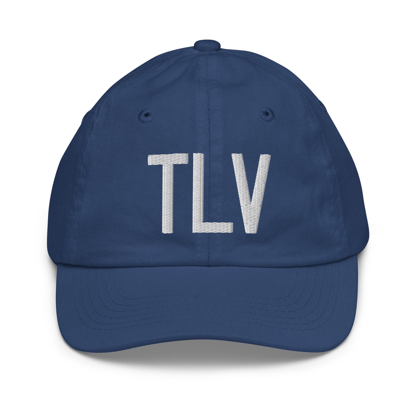 Airport Code Kid's Baseball Cap - White • TLV Tel Aviv • YHM Designs - Image 20