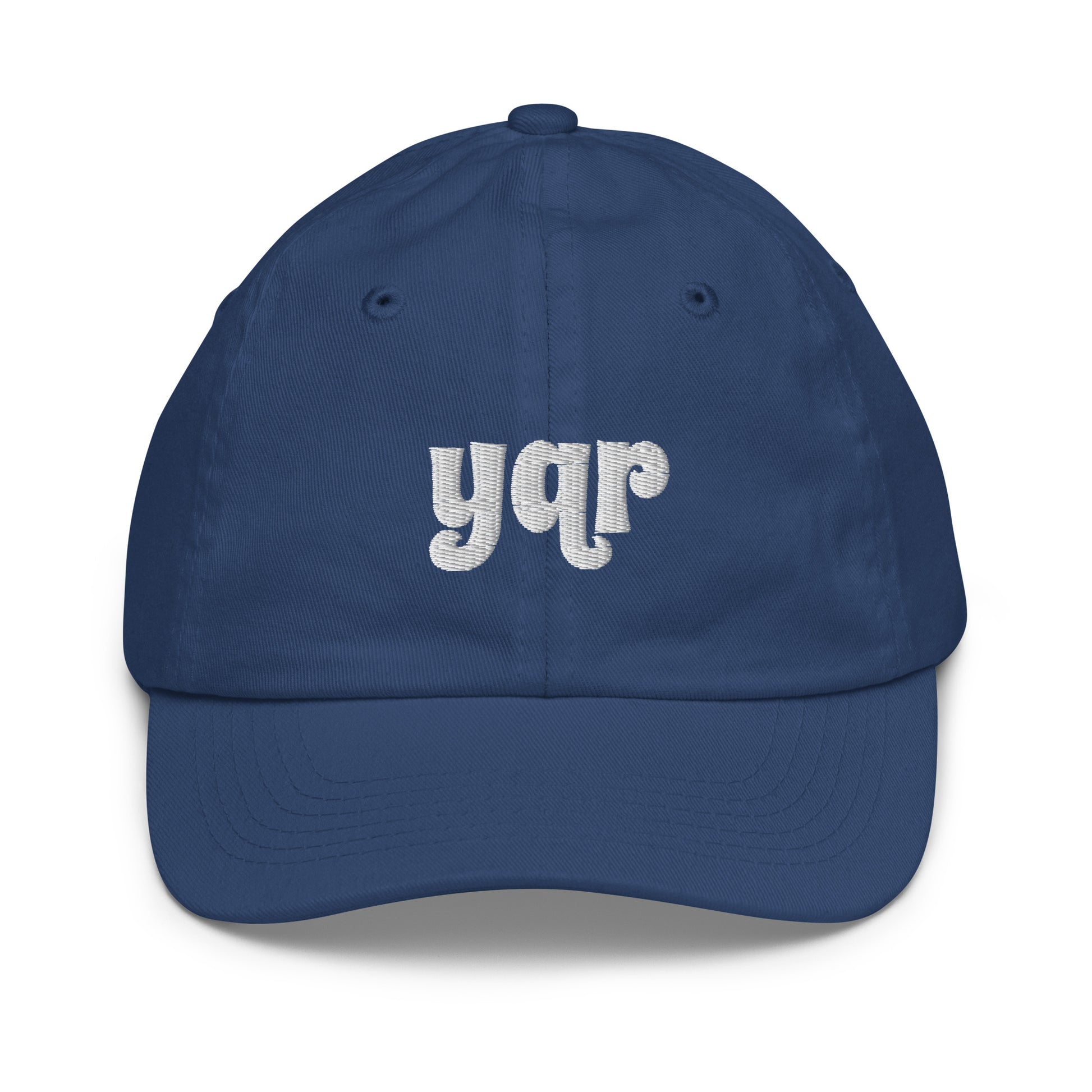 Groovy Kid's Baseball Cap - White • YQR Regina • YHM Designs - Image 15