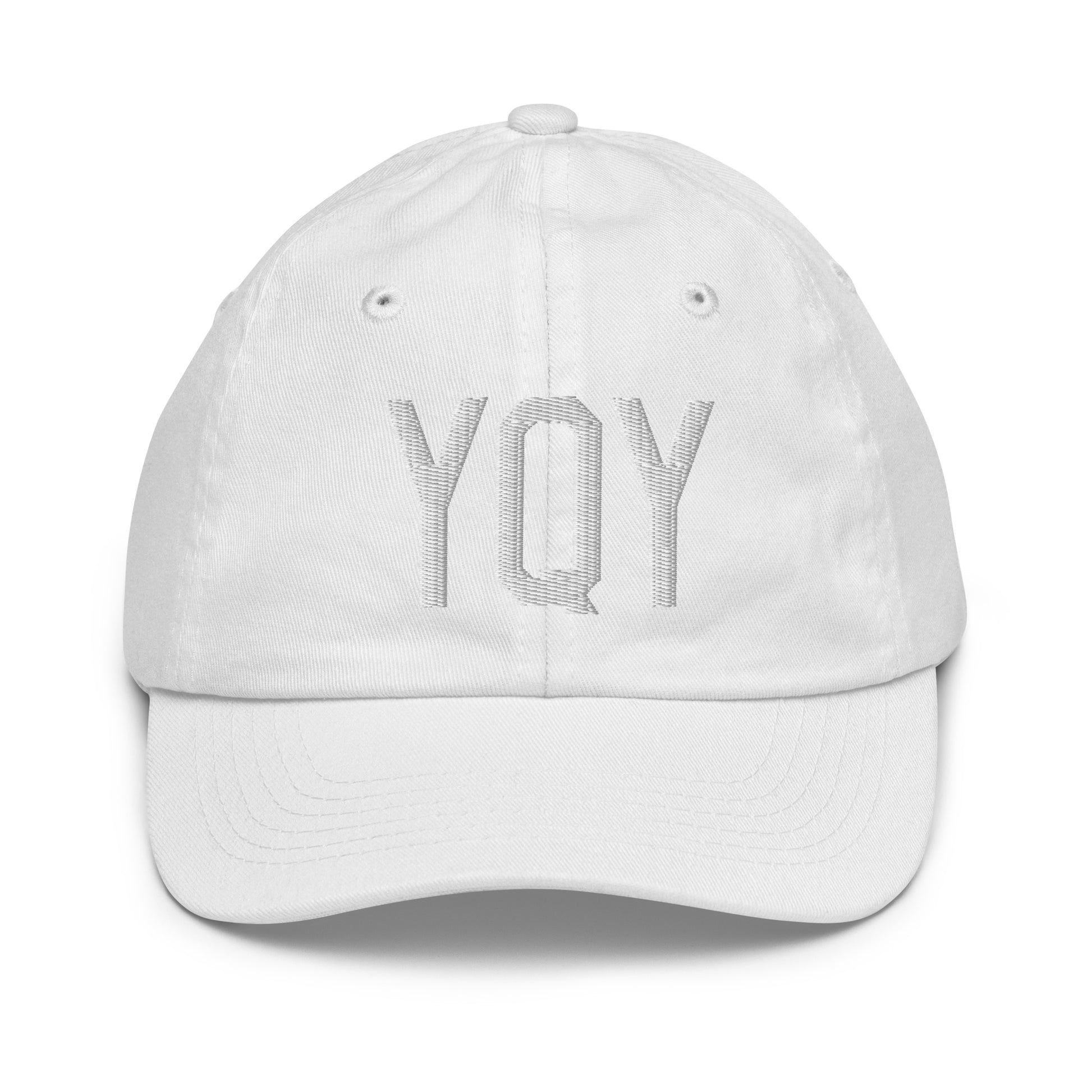 Airport Code Kid's Baseball Cap - White • YQY Sydney • YHM Designs - Image 34