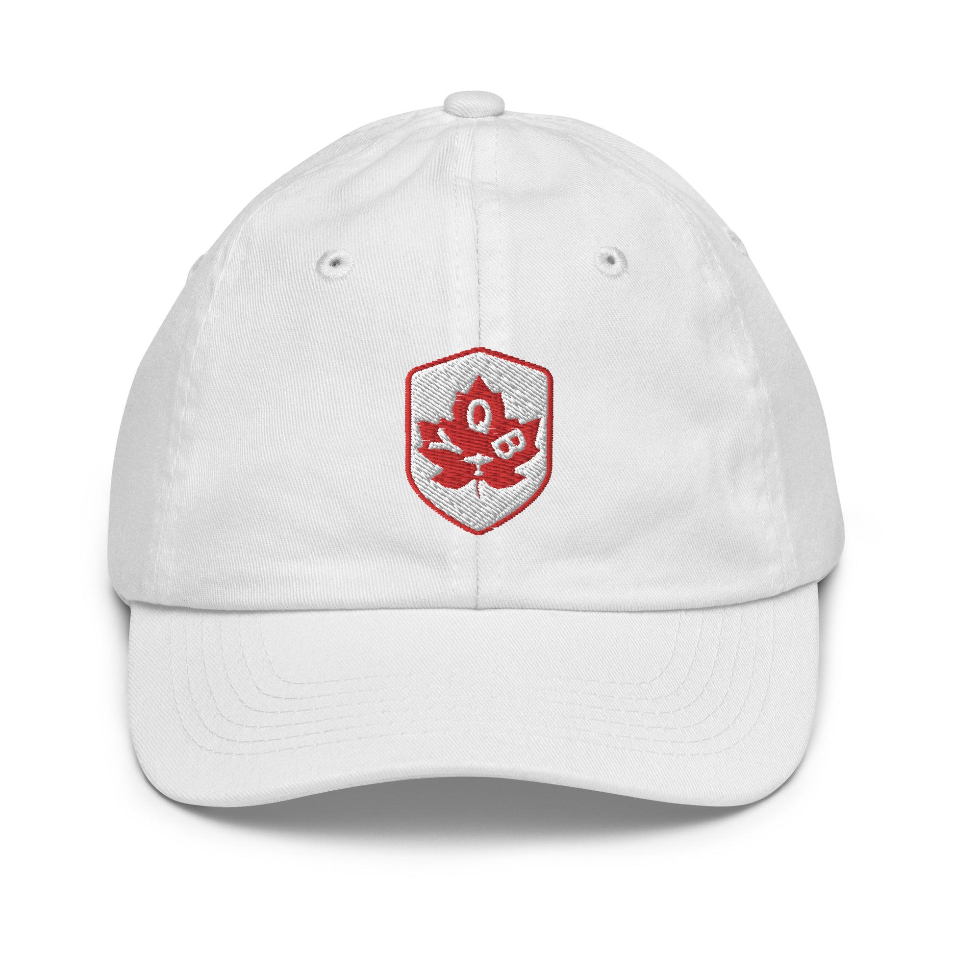 Maple Leaf Kid's Cap - Red/White • YQB Quebec City • YHM Designs - Image 26