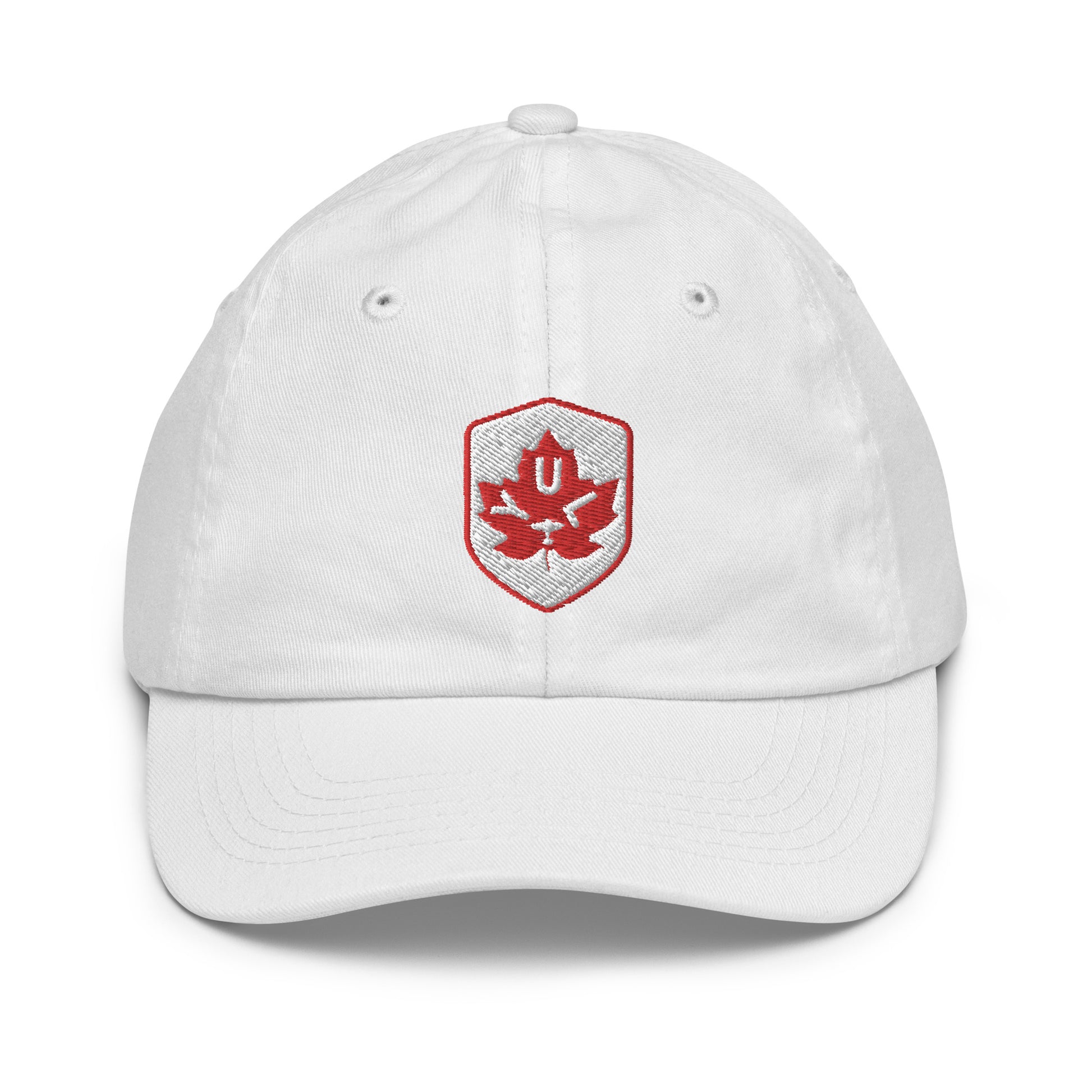 Maple Leaf Kid's Cap - Red/White • YUL Montreal • YHM Designs - Image 26