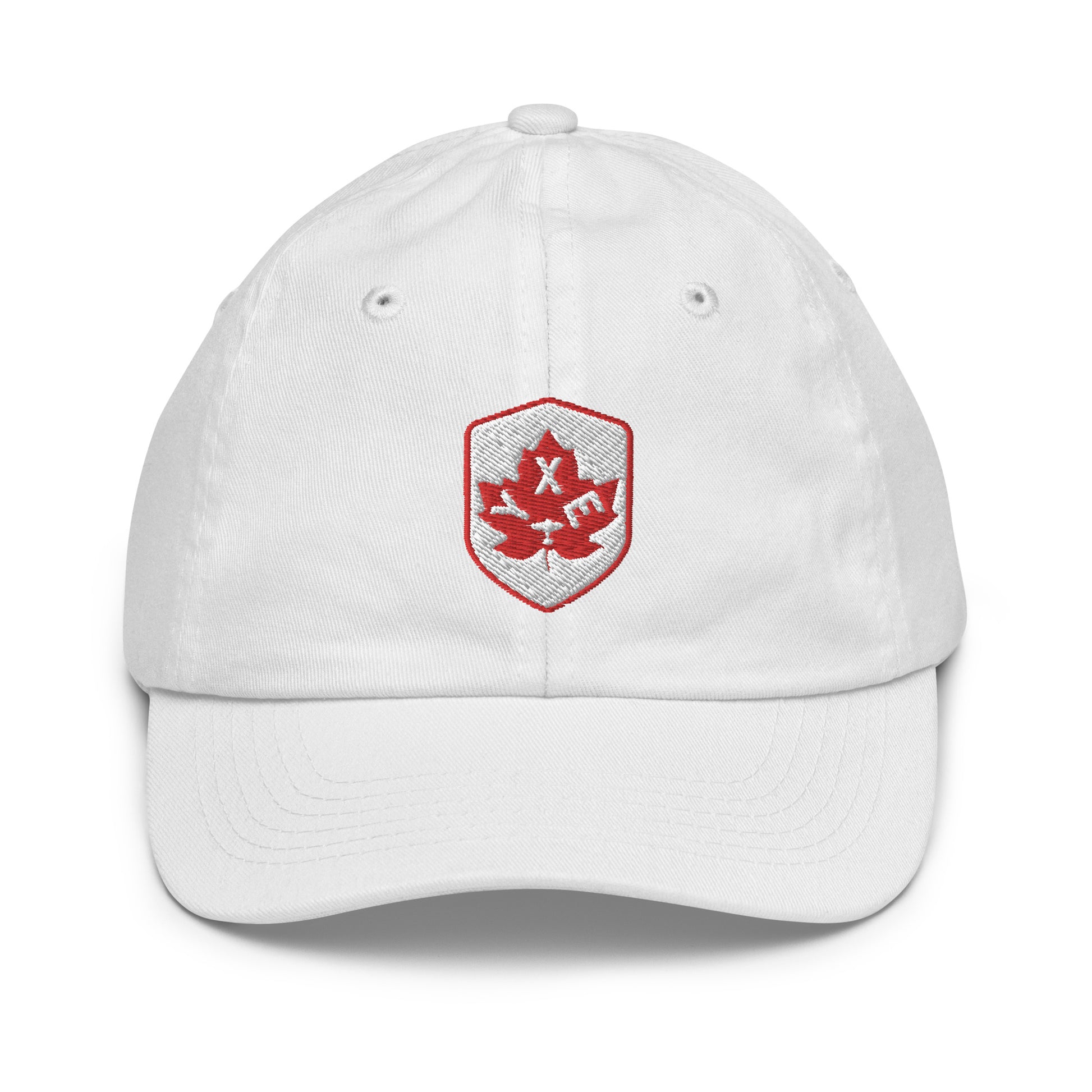 Maple Leaf Kid's Cap - Red/White • YXE Saskatoon • YHM Designs - Image 26