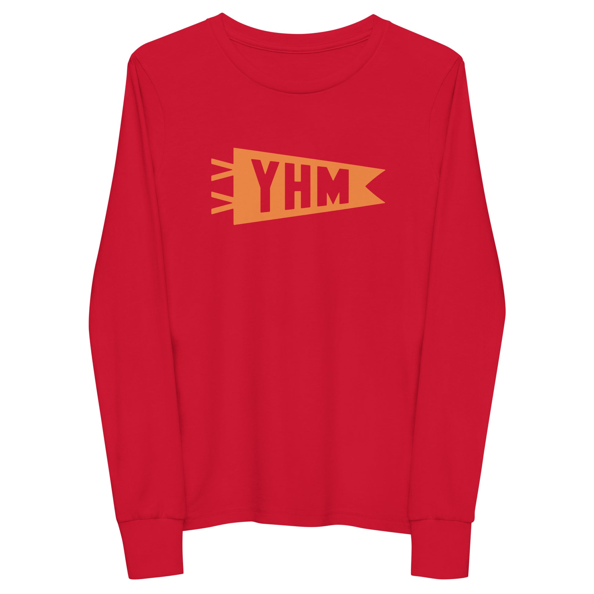 Kid's Airport Code Long-Sleeve Tee - Orange Graphic • YHM Hamilton • YHM Designs - Image 10