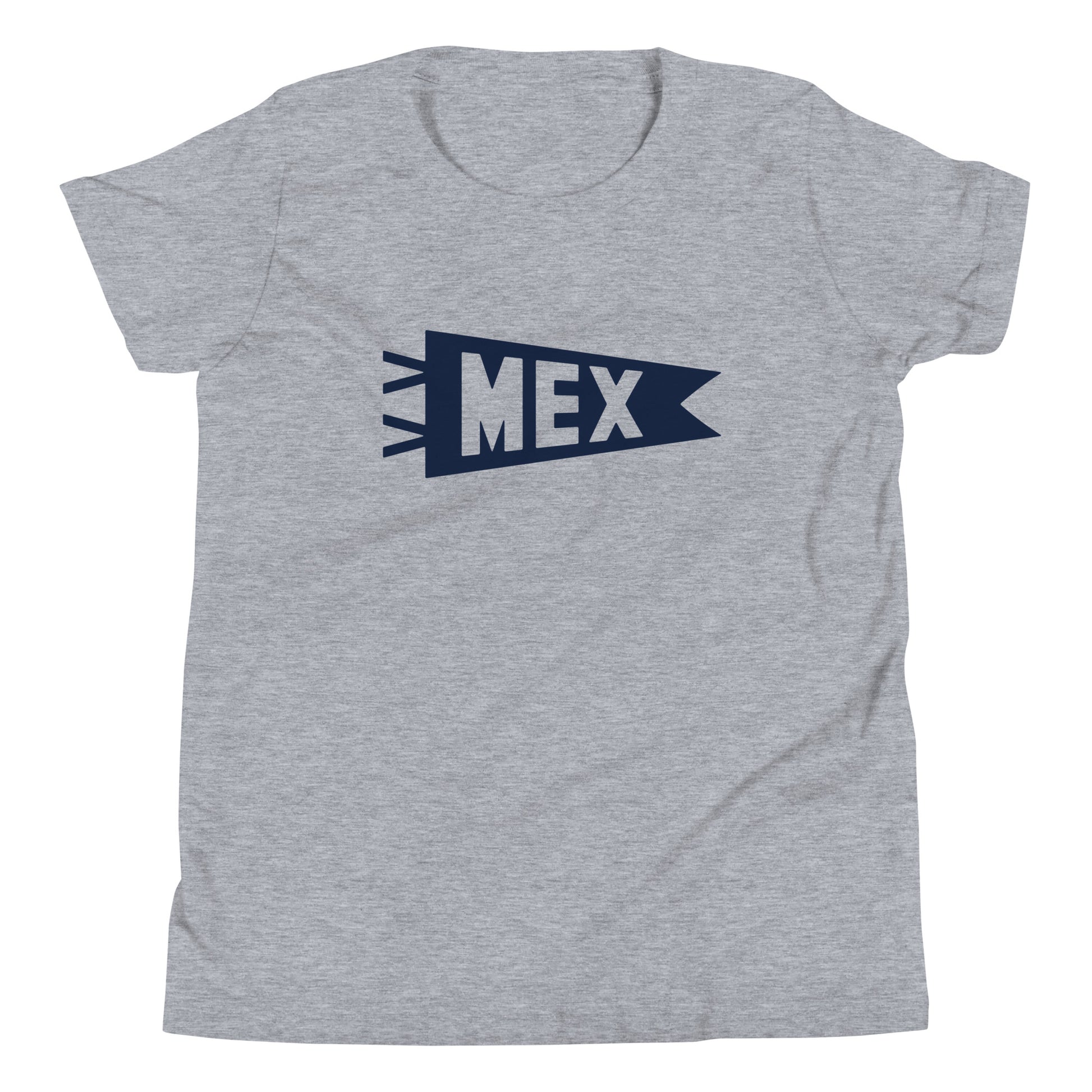 MEX Mexico City Kid's T-Shirt • Banner Design in Navy Blue • YHM Designs - Image 01