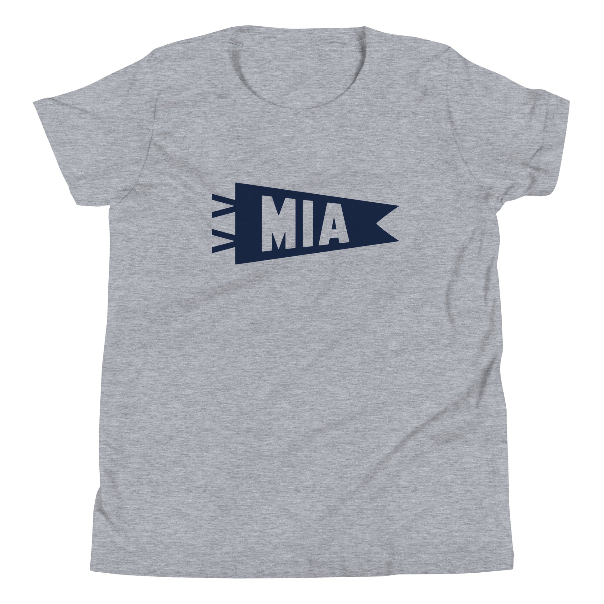 Kid's Airport Code Tee - Navy Blue Graphic • MIA Miami • YHM Designs - Image 01