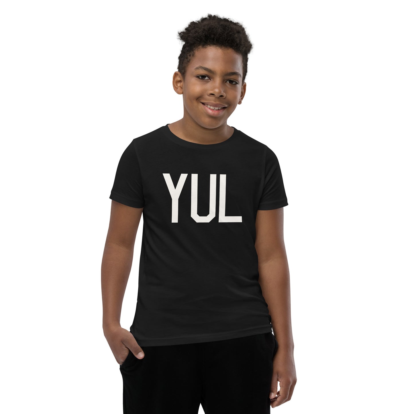Kid's T-Shirt - White Graphic • YUL Montreal • YHM Designs - Image 06