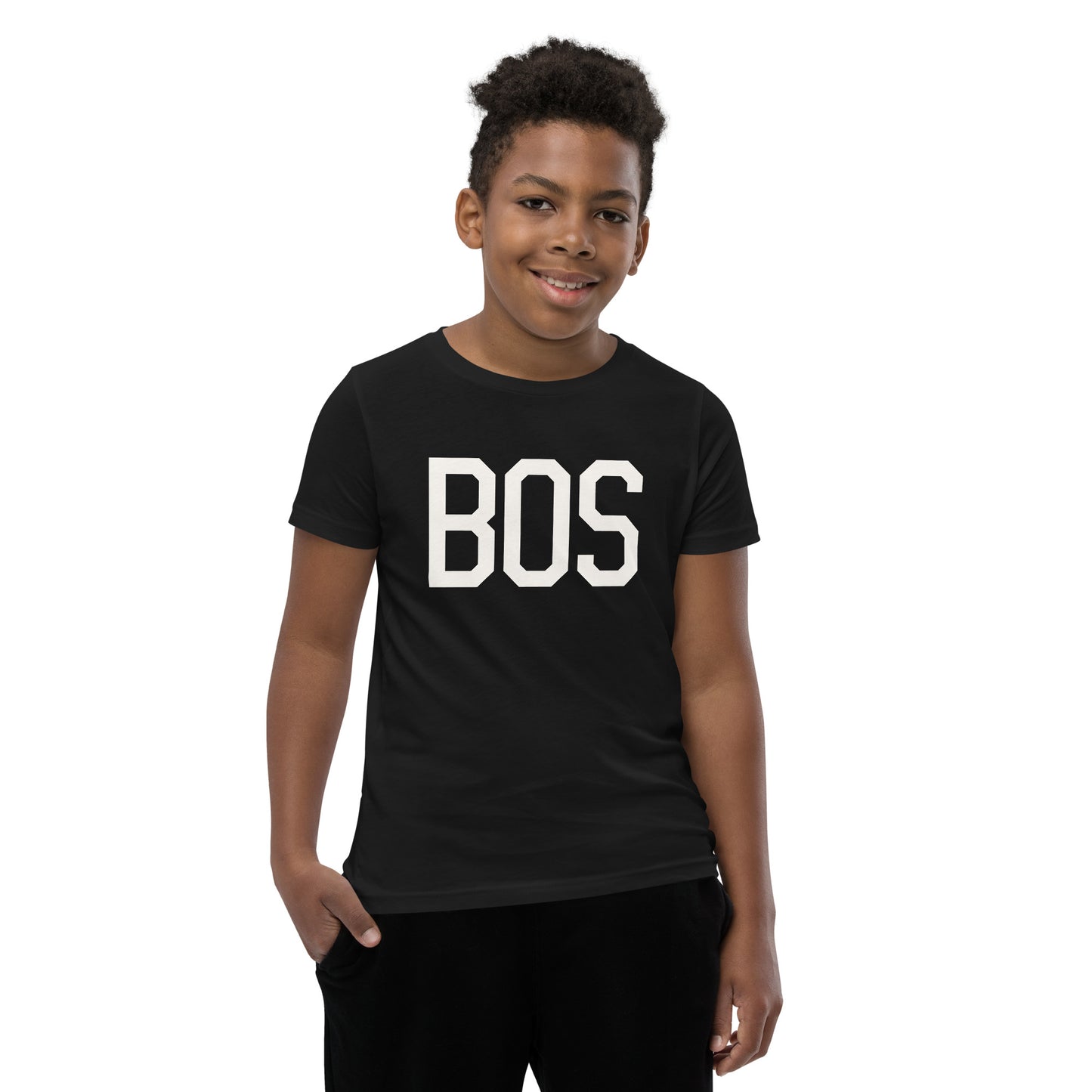 Kid's T-Shirt - White Graphic • BOS Boston • YHM Designs - Image 06