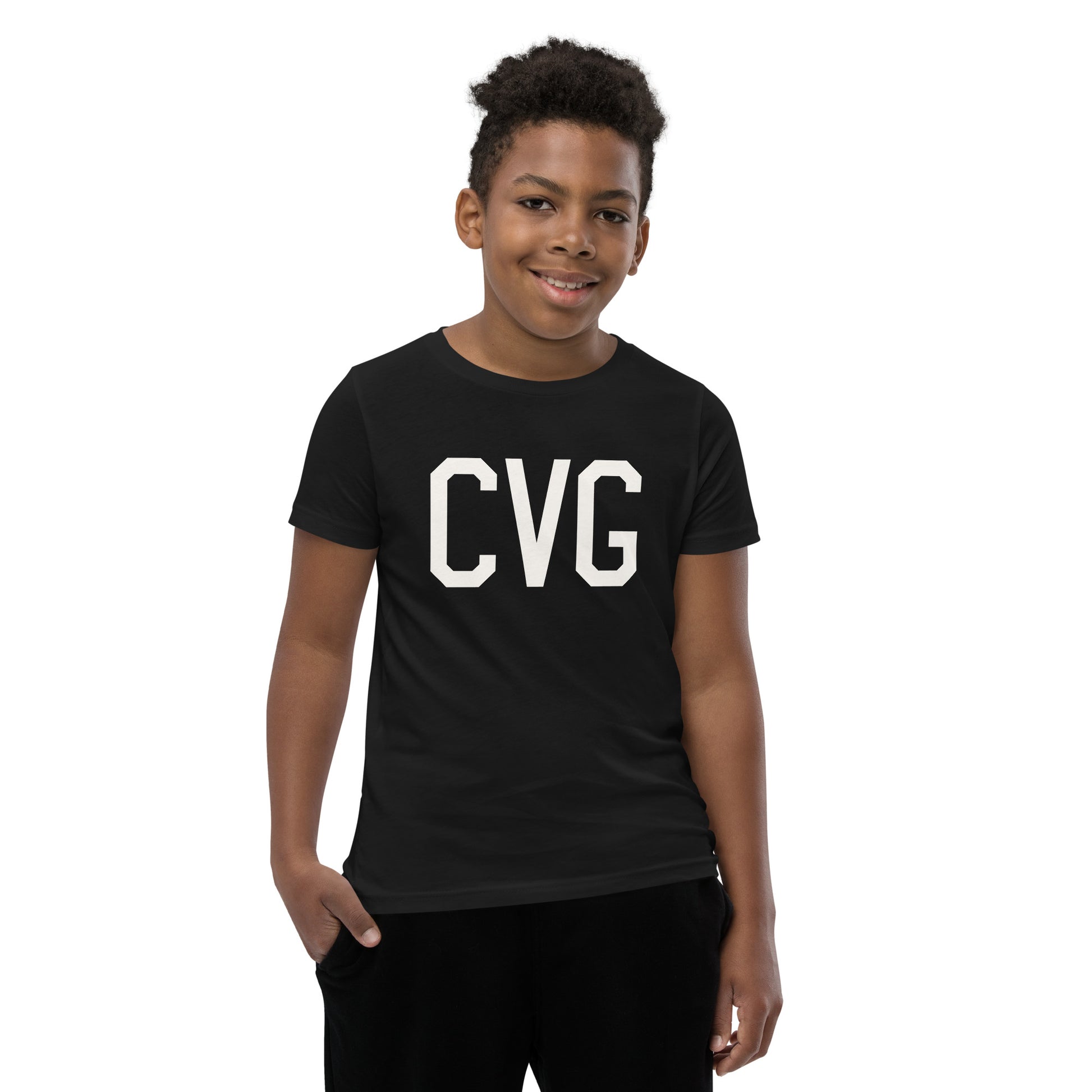 Kid's T-Shirt - White Graphic • CVG Cincinnati • YHM Designs - Image 06