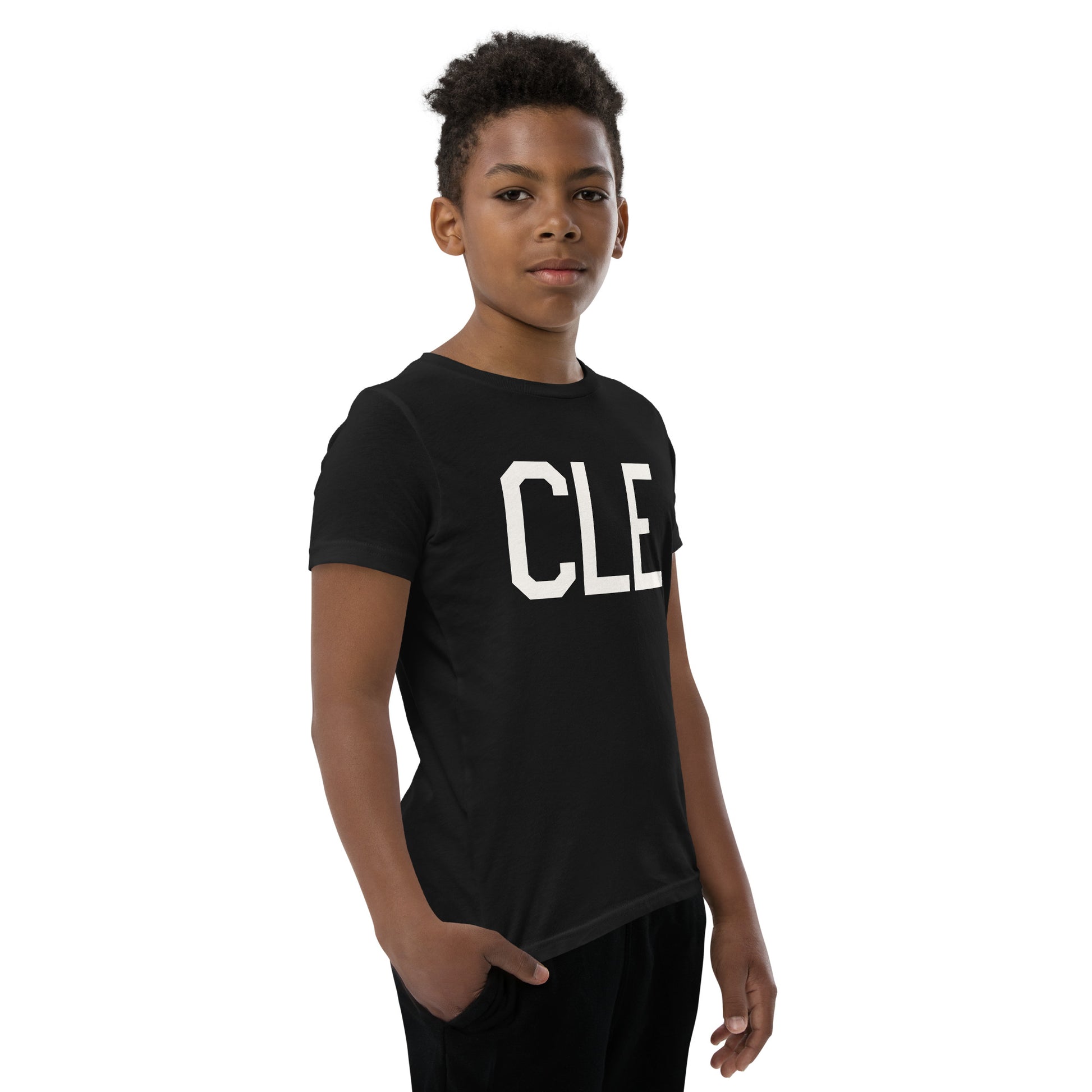 Kid's T-Shirt - White Graphic • CLE Cleveland • YHM Designs - Image 07