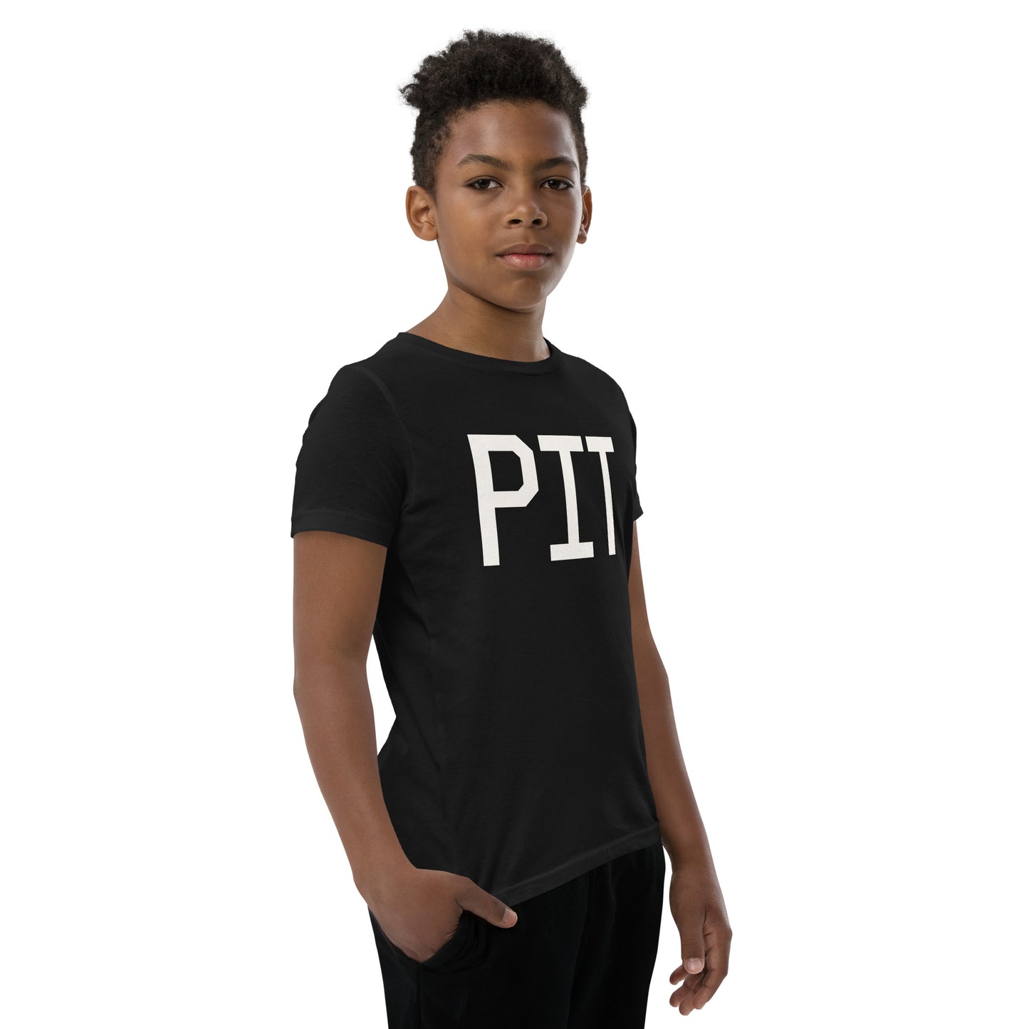 Kid's T-Shirt - White Graphic • PIT Pittsburgh • YHM Designs - Image 07