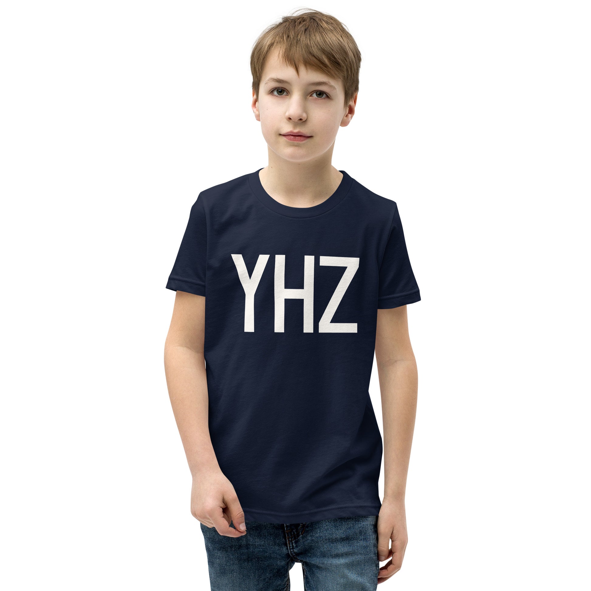 Kid's T-Shirt - White Graphic • YHZ Halifax • YHM Designs - Image 03