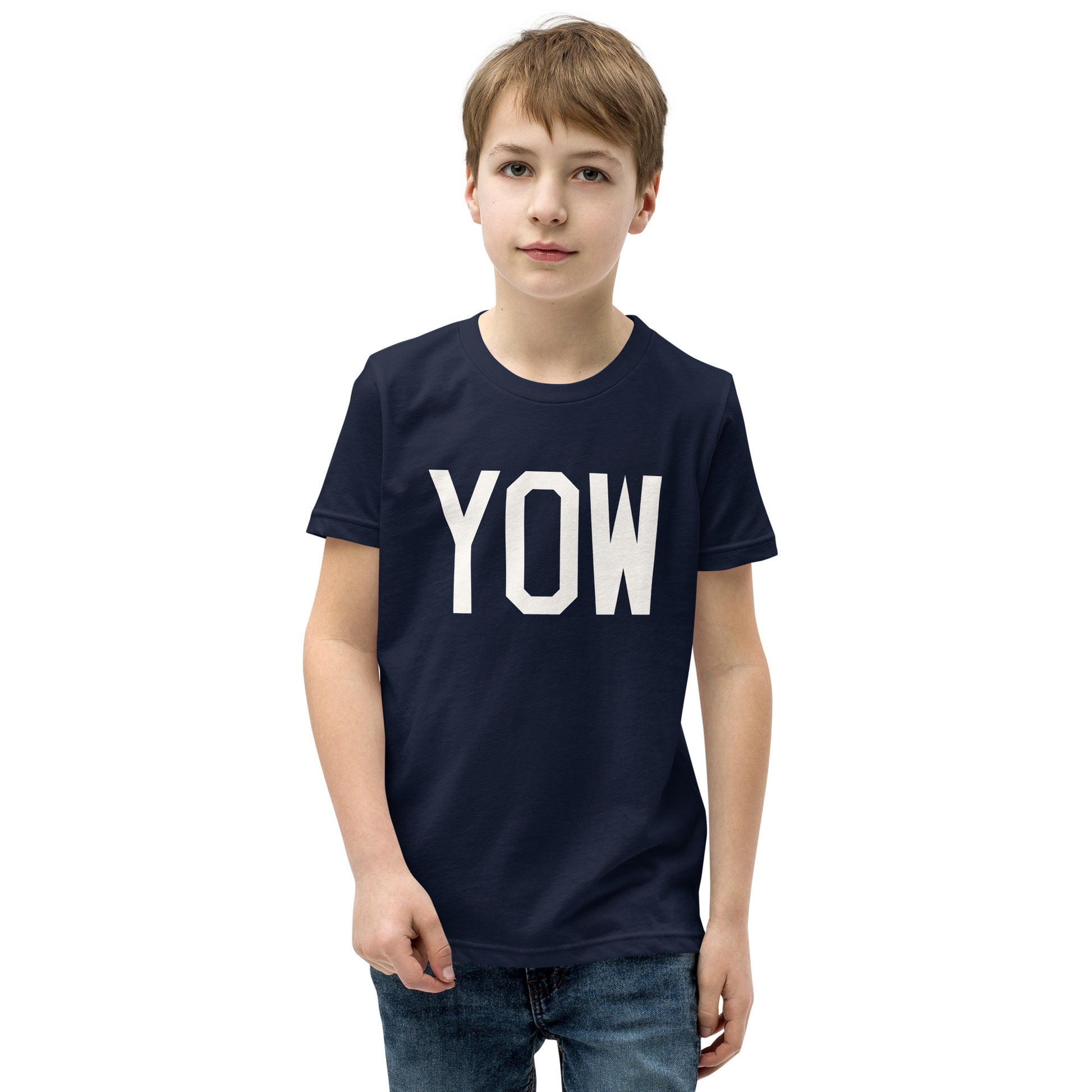 Kid's T-Shirt - White Graphic • YOW Ottawa • YHM Designs - Image 03