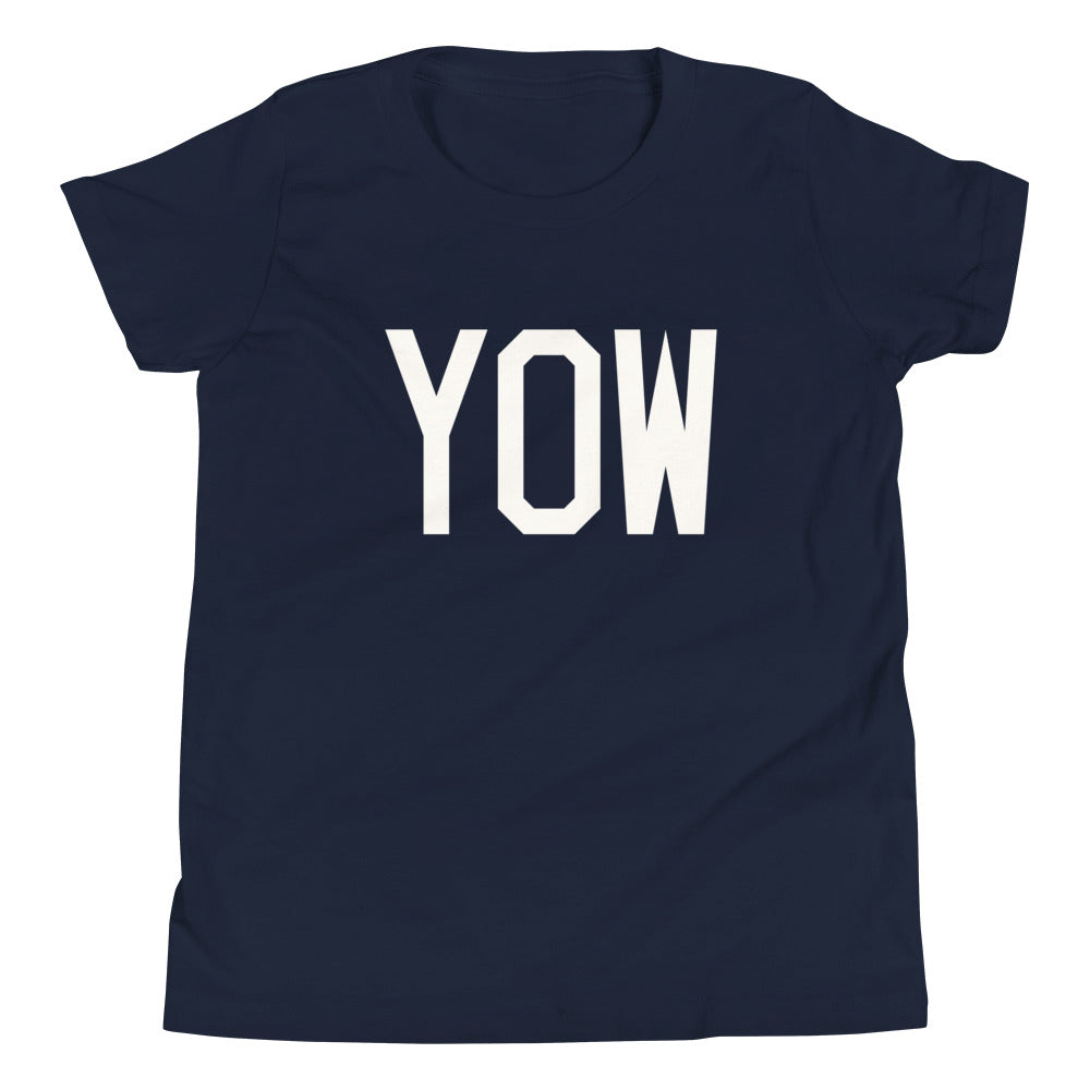 Kid's T-Shirt - White Graphic • YOW Ottawa • YHM Designs - Image 05