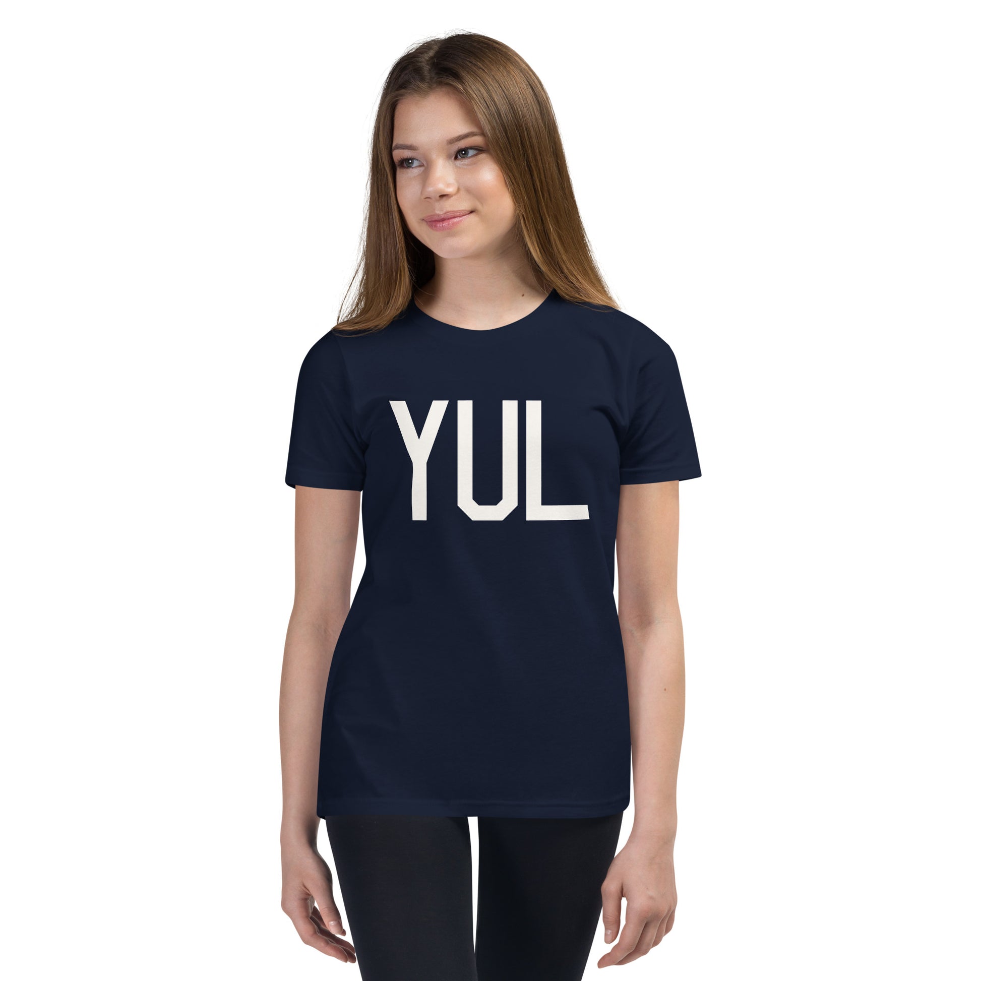 Kid's T-Shirt - White Graphic • YUL Montreal • YHM Designs - Image 04