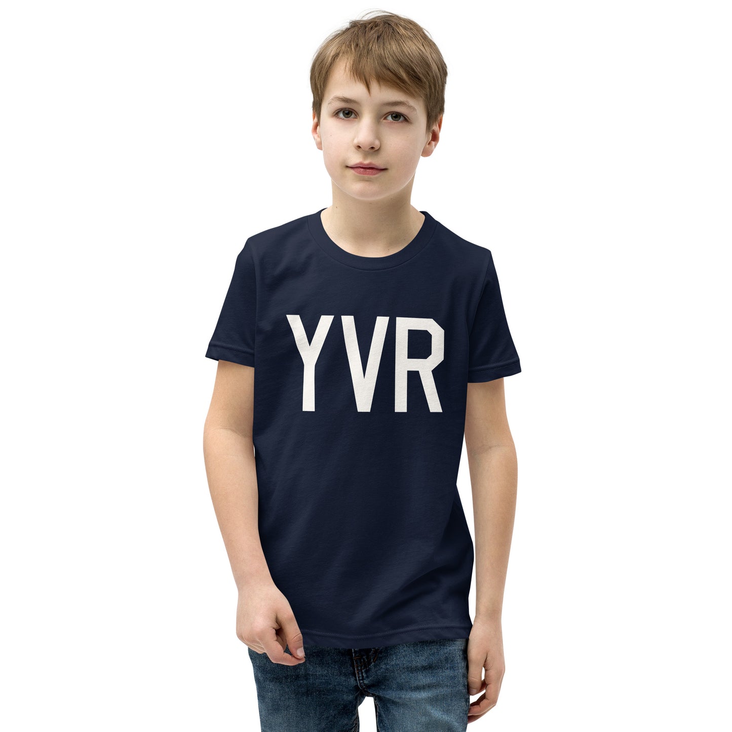 Kid's T-Shirt - White Graphic • YVR Vancouver • YHM Designs - Image 03