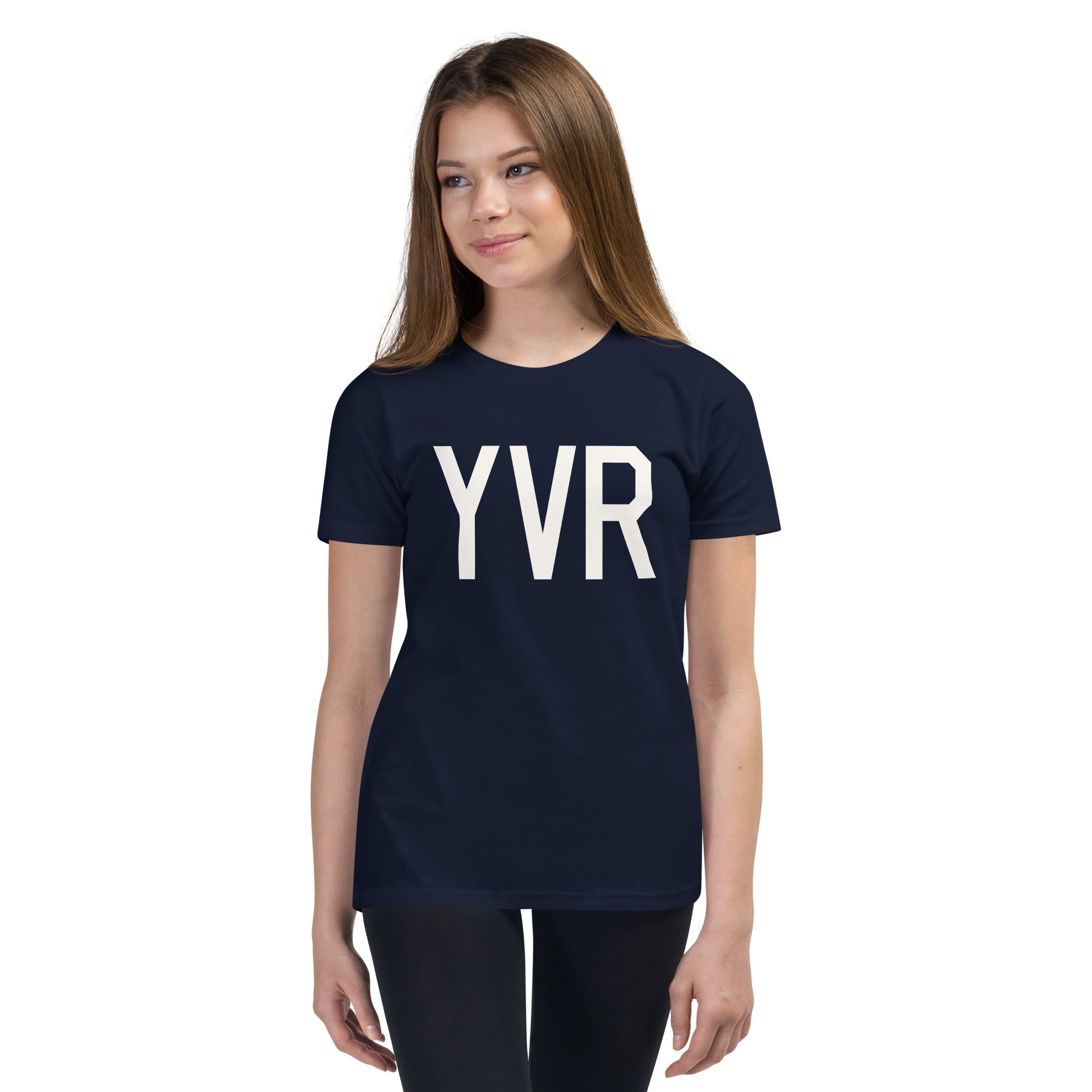 Kid's T-Shirt - White Graphic • YVR Vancouver • YHM Designs - Image 04