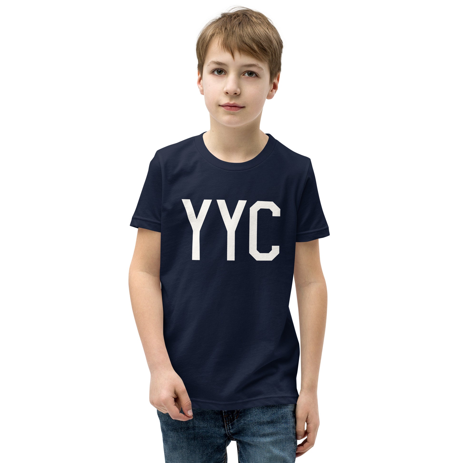 Kid's T-Shirt - White Graphic • YYC Calgary • YHM Designs - Image 03