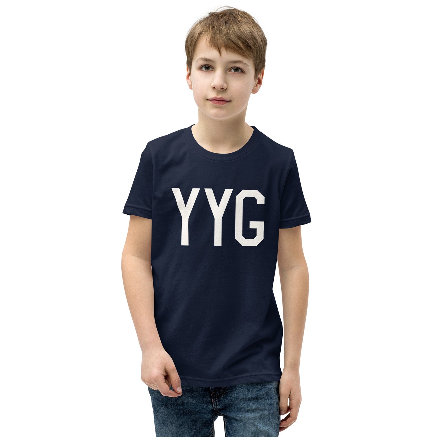 Kid's T-Shirt - White Graphic • YYG Charlottetown • YHM Designs - Image 03