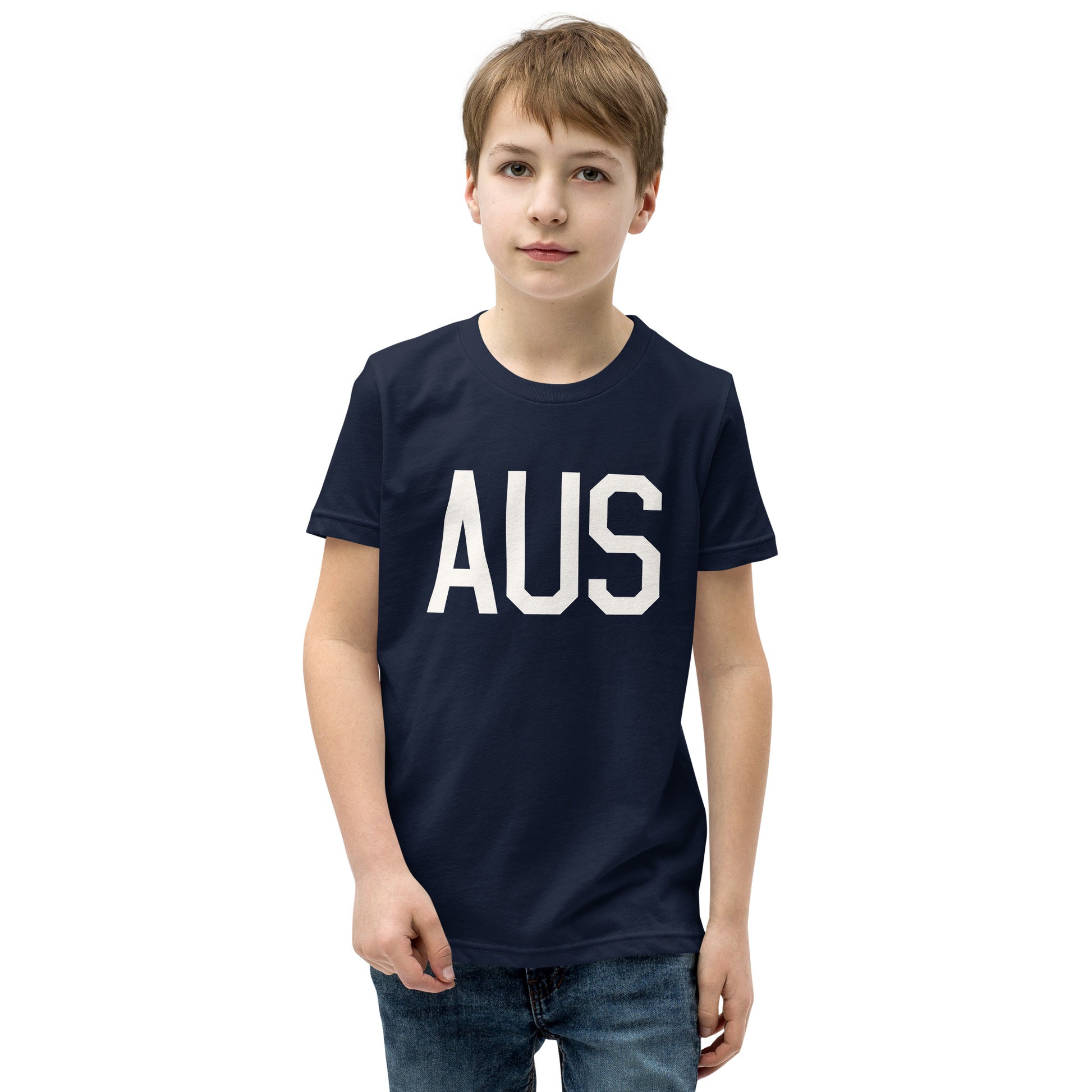 Kid's T-Shirt - White Graphic • AUS Austin • YHM Designs - Image 03