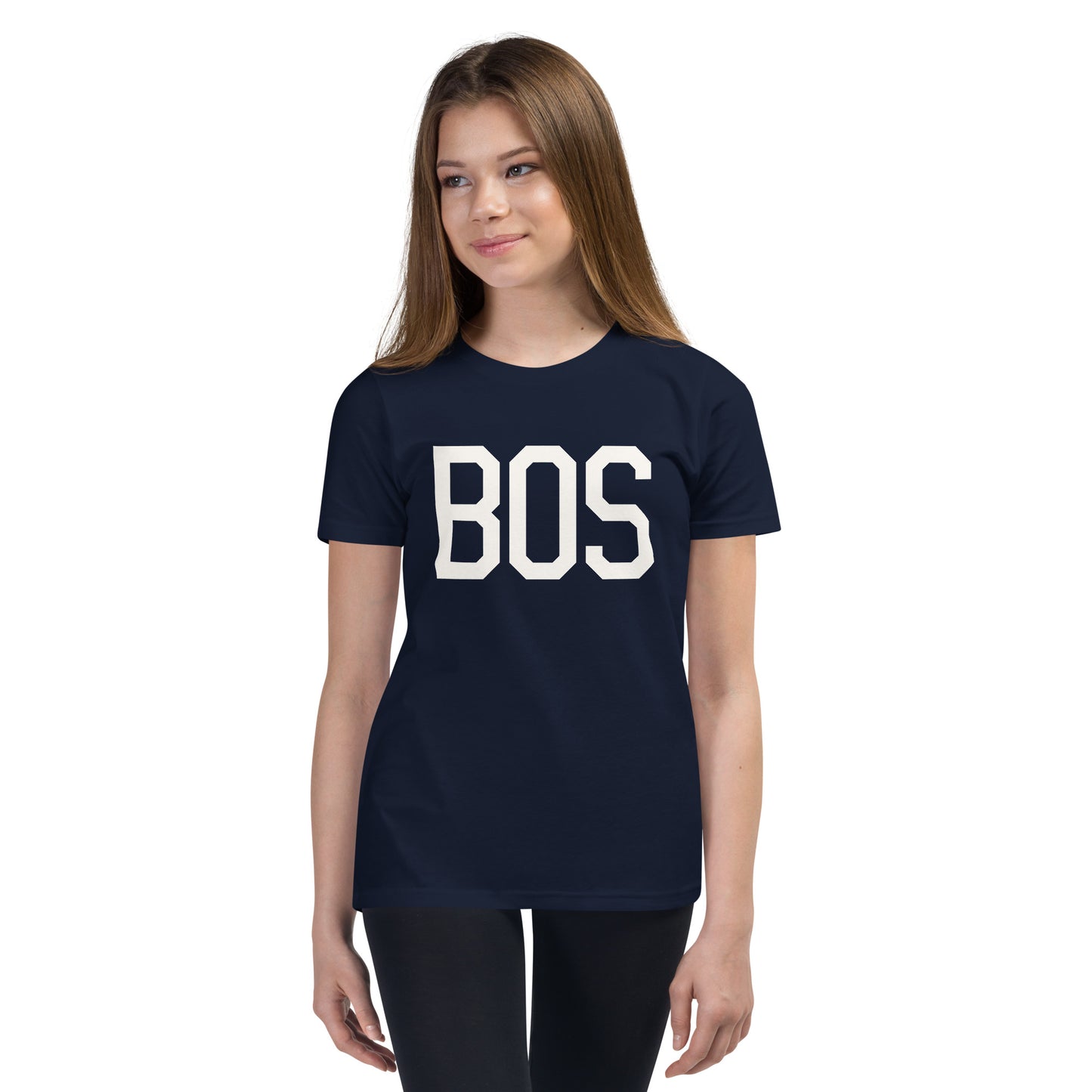 Kid's T-Shirt - White Graphic • BOS Boston • YHM Designs - Image 04