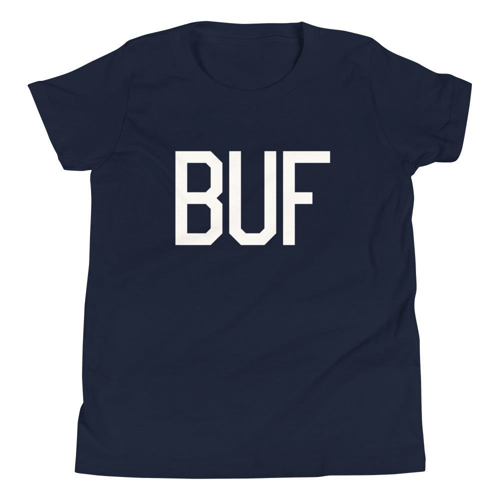 Kid's T-Shirt - White Graphic • BUF Buffalo • YHM Designs - Image 05