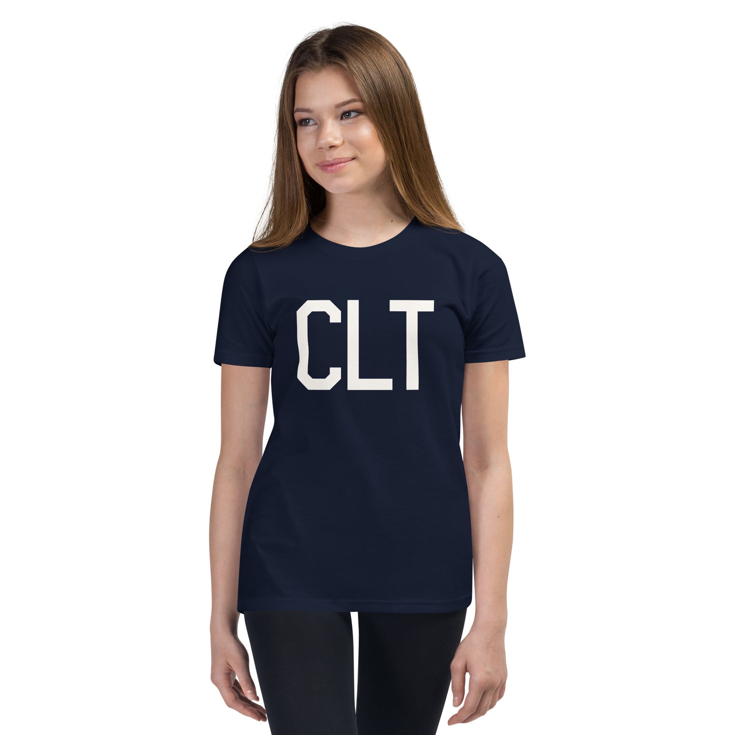 Kid's T-Shirt - White Graphic • CLT Charlotte • YHM Designs - Image 04